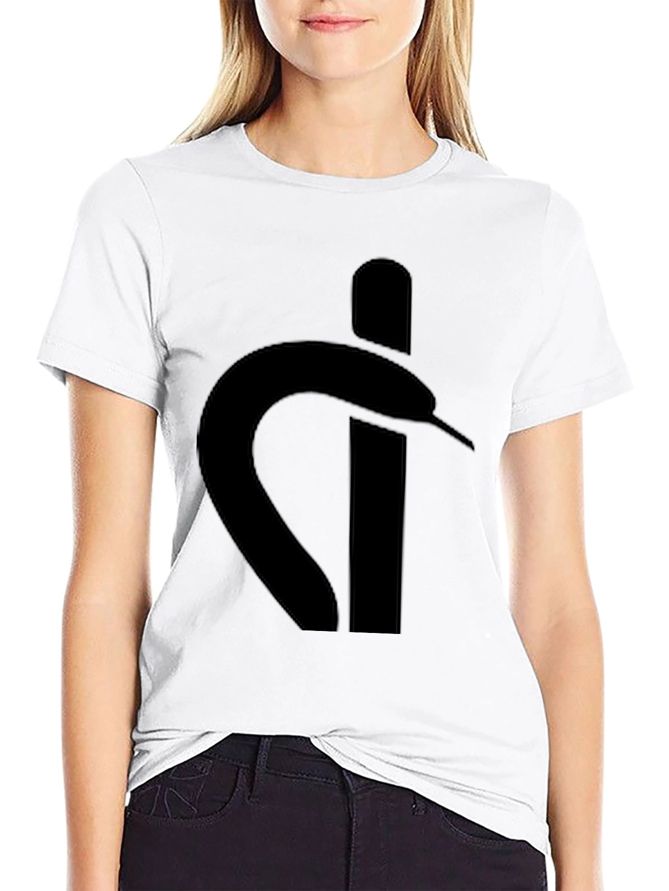 Black Stylish Black Graphic Tee - Snake Logo view 9