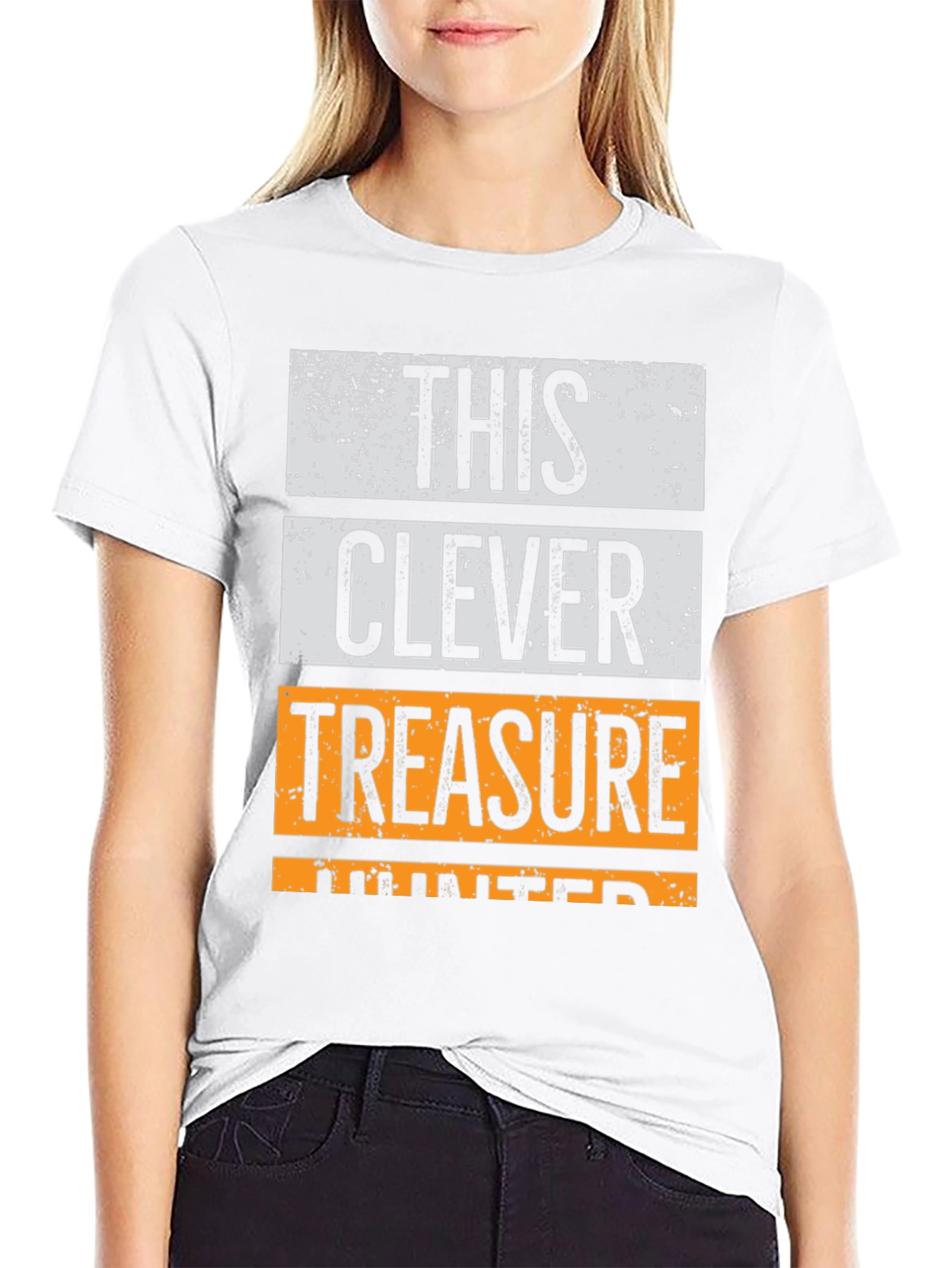 Black This Clever Treasure Hunter Black T-Shirt view 9