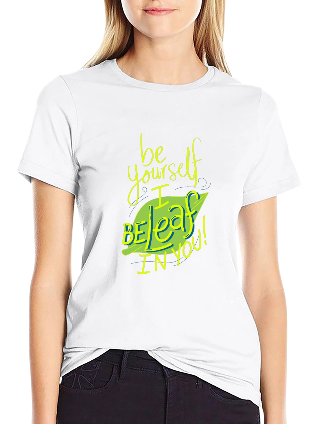 Black Be Yourself I Beleaff In You T-Shirt view 9