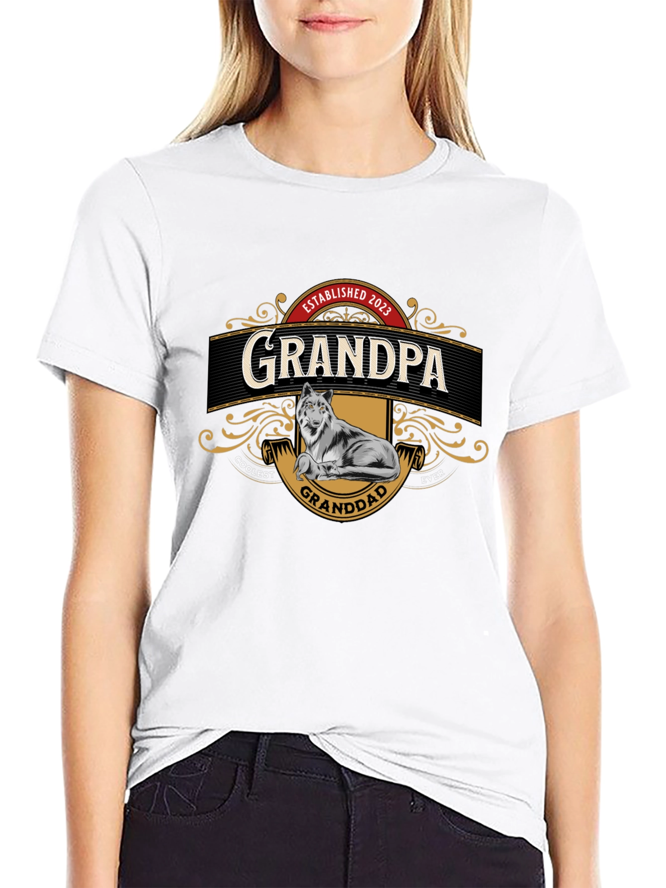 Black Coolest Granddad Ever T-Shirt view 9