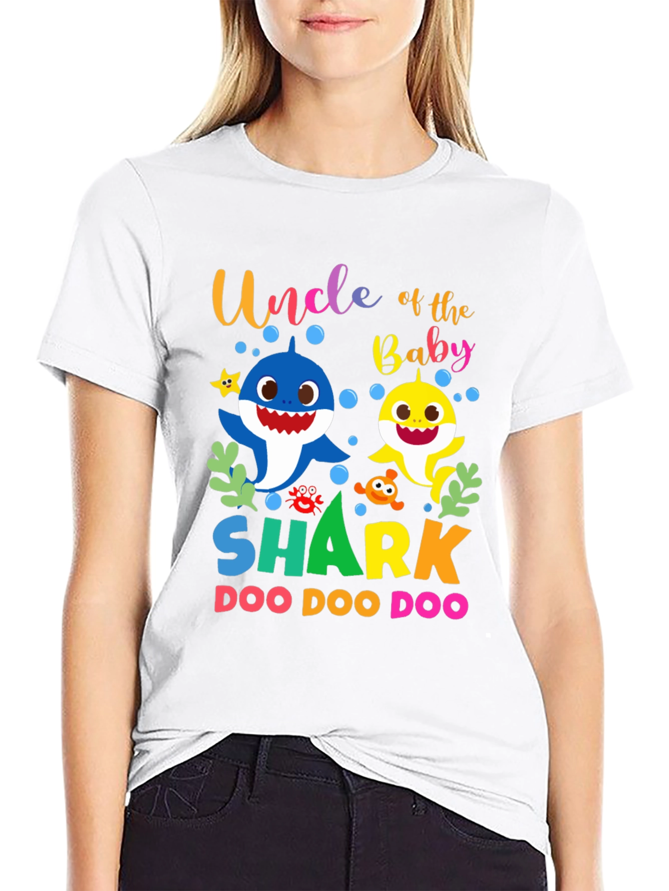 Black Uncle of the Baby Shark Doo Doo Doo T-Shirt view 9