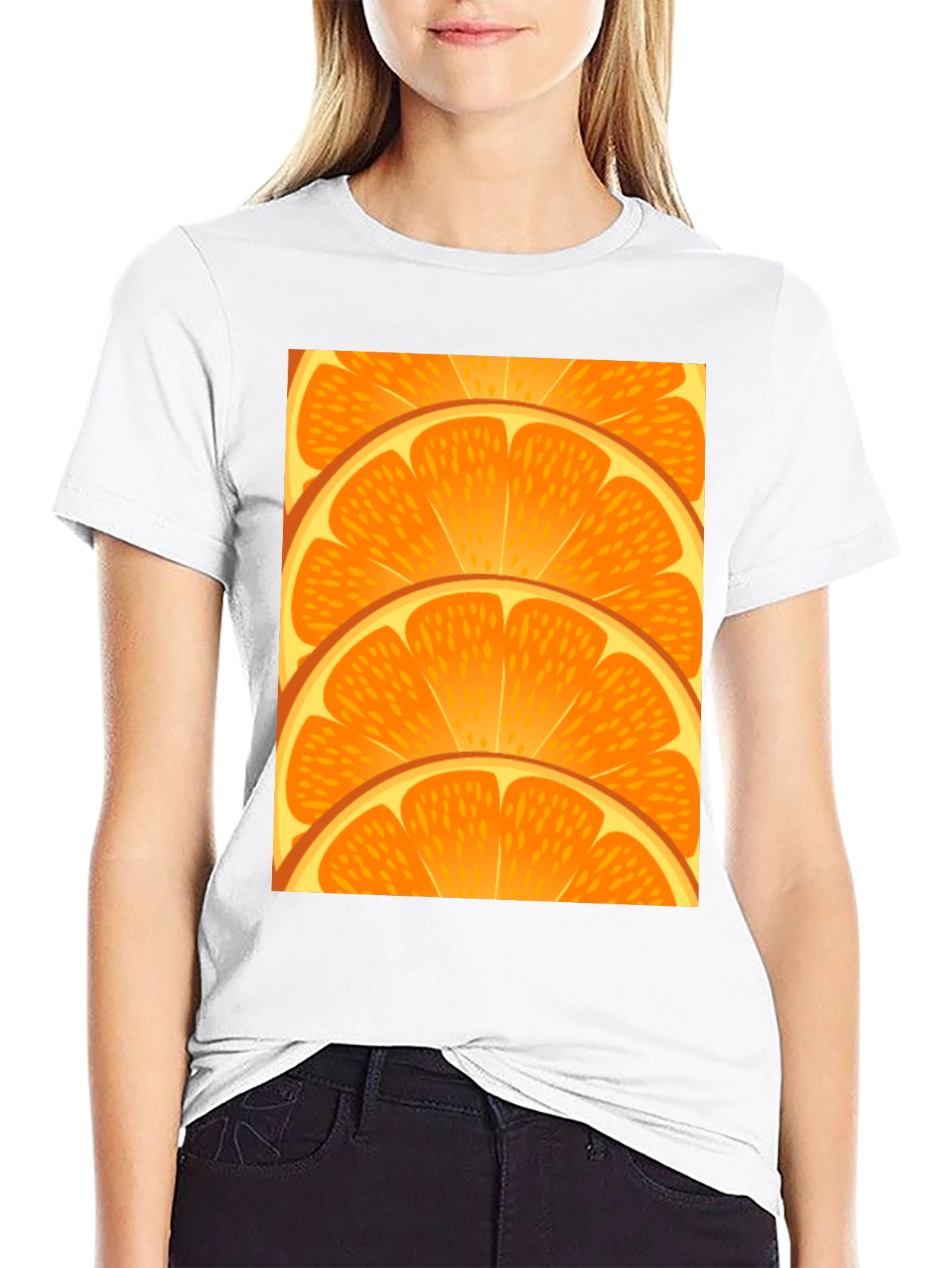 Black Orange Slice Graphic Tee - Fresh Design view 9