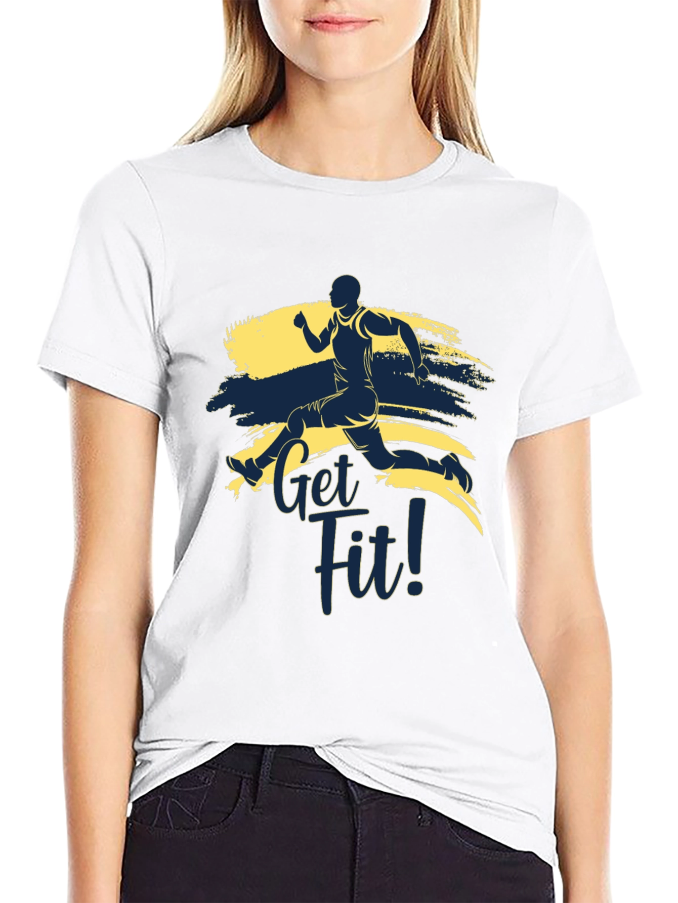 Black Get Fit Graphic Tee - Active Lifestyle T-Shirt view 9