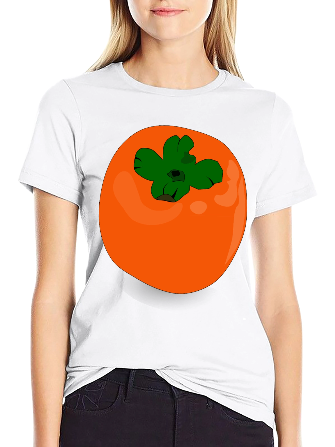 Black Persimmon Graphic T-Shirt - Casual Fruit Tee view 9