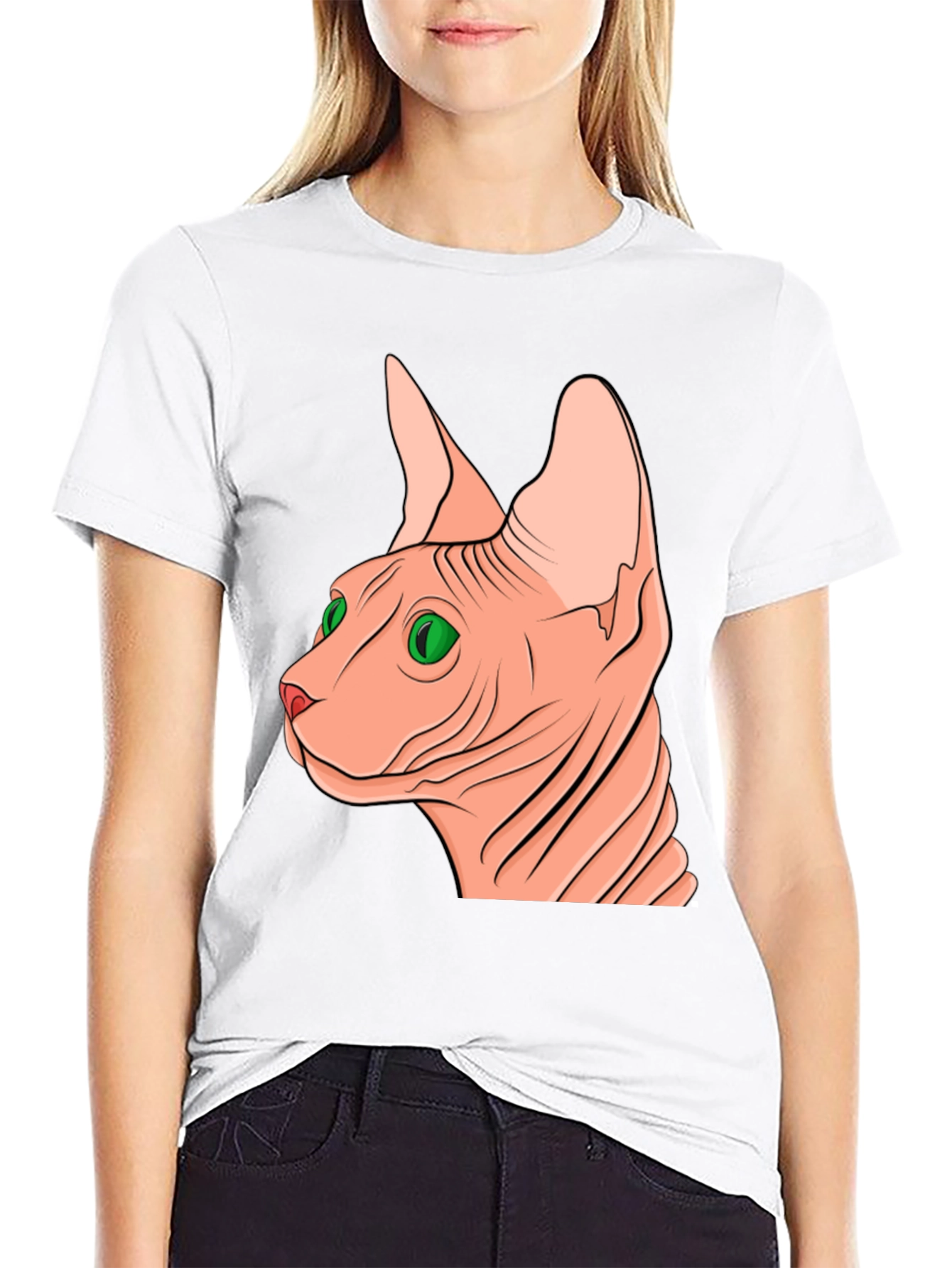 Black Sphynx Cat Graphic Tee - Unique Design view 9