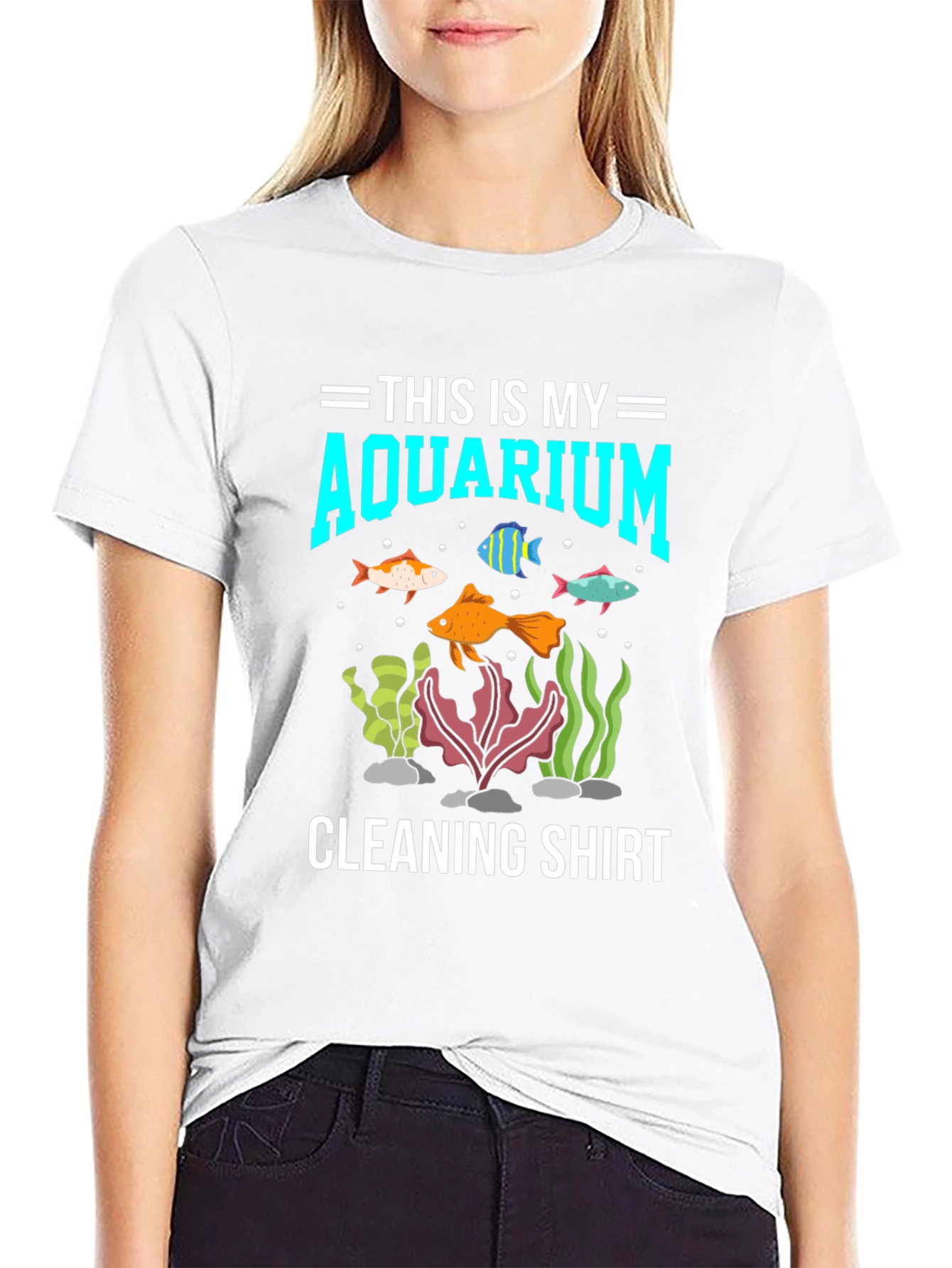 Black Aquarium Cleaning Shirt - Funny Fish Keeper Tee view 9