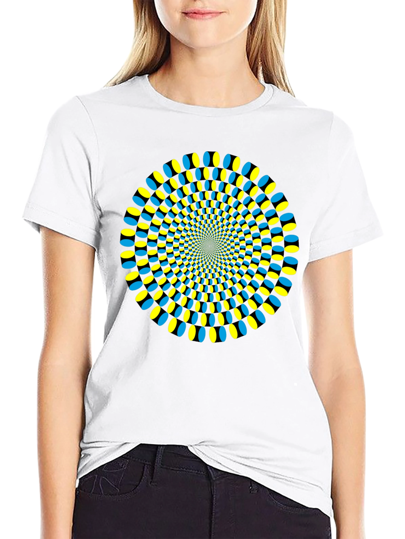 Black Hypnotic Illusion T-Shirt - Black view 9