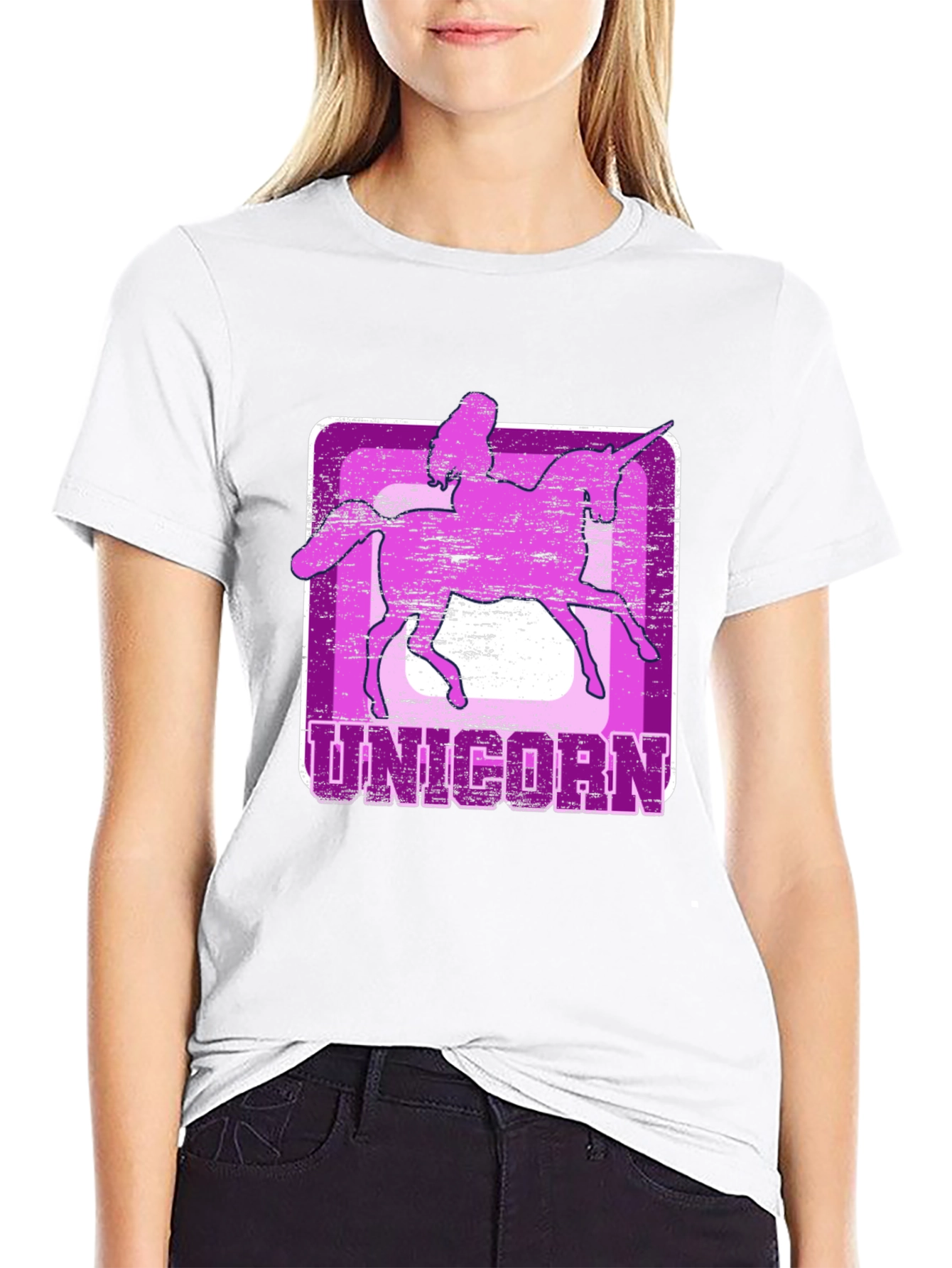 Black Unicorn Graphic Tee - Fun, Stylish Men's T-Shirt view 9