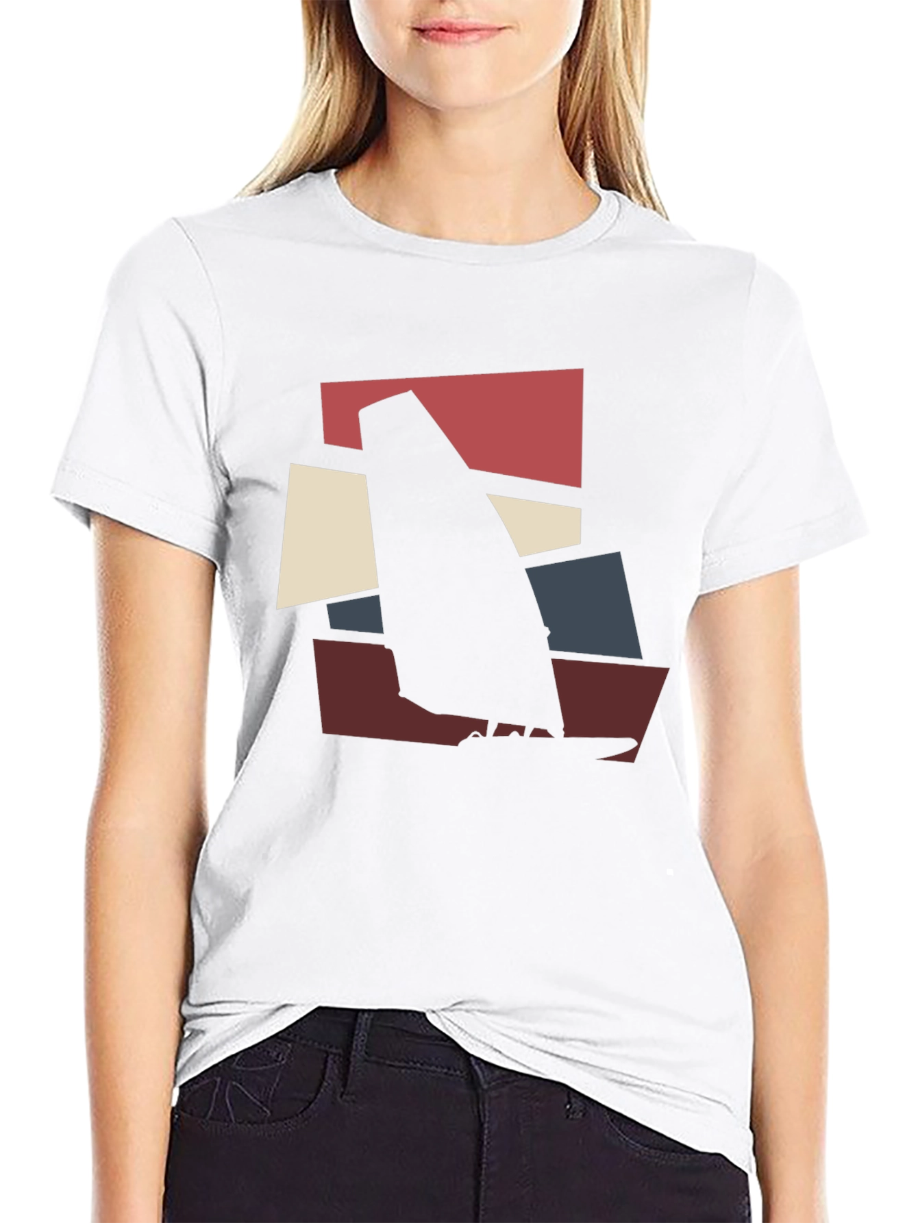 Black Modern Windsurfing Graphic Tee - Black view 9