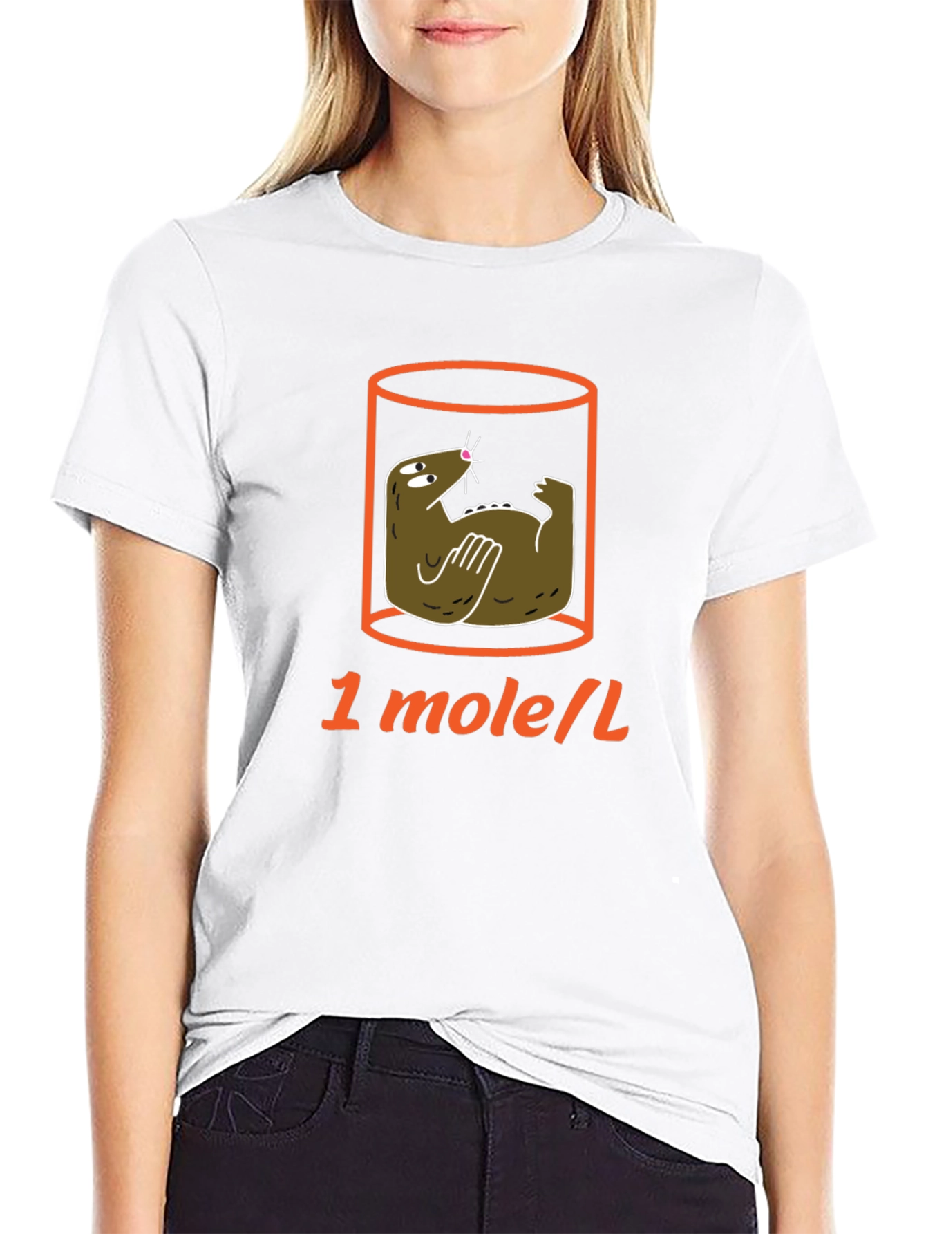 Black Funny Mole in a Jar T-Shirt - Science Humor Tee view 9