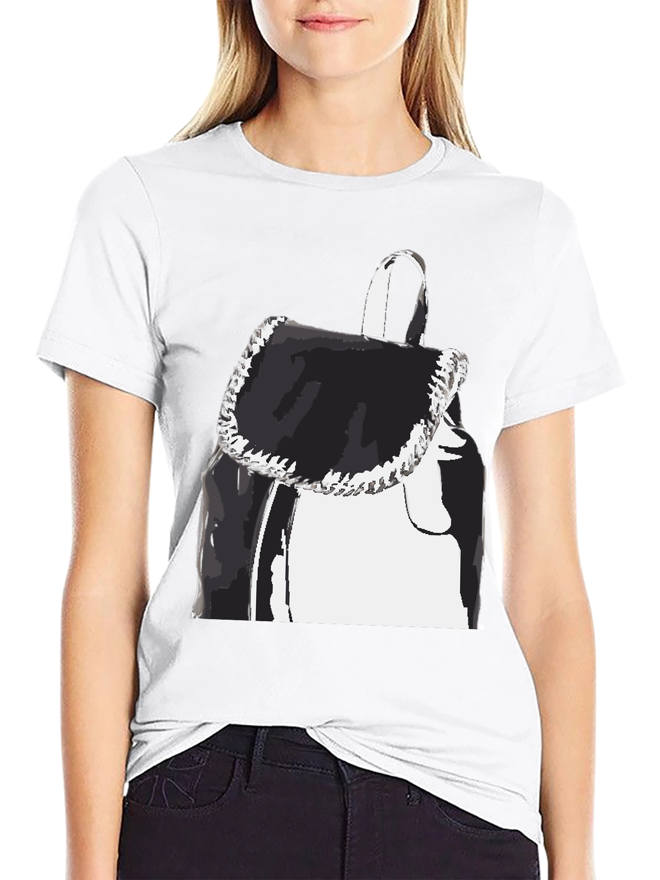 Black Black Graphic Tee - Backpack Print view 9