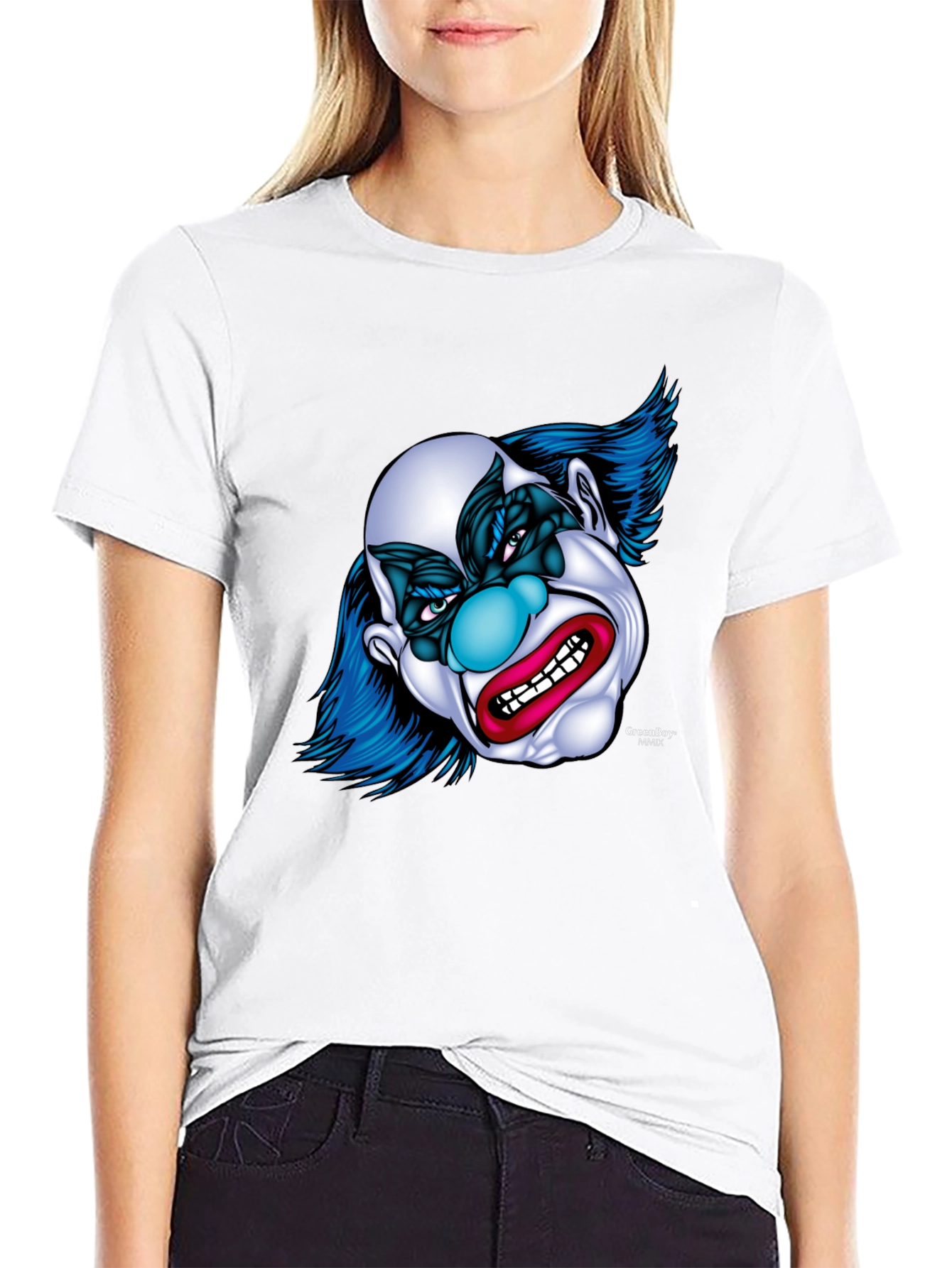 Black Clown Graphic T-Shirt - Men's Black Tee view 9