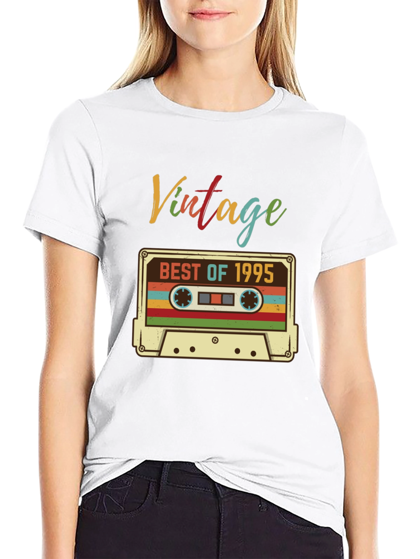 Black Vintage 1995 Cassette T-Shirt view 9