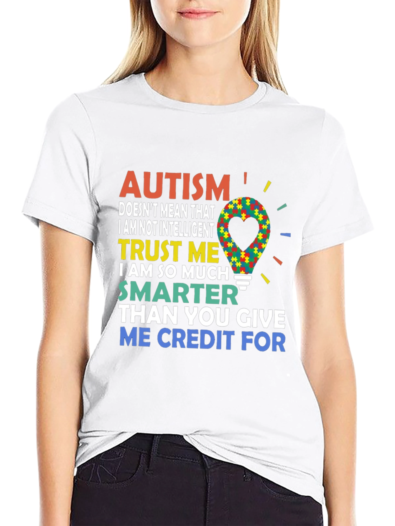 Black Autism Awareness T-Shirt - Trust Me view 9