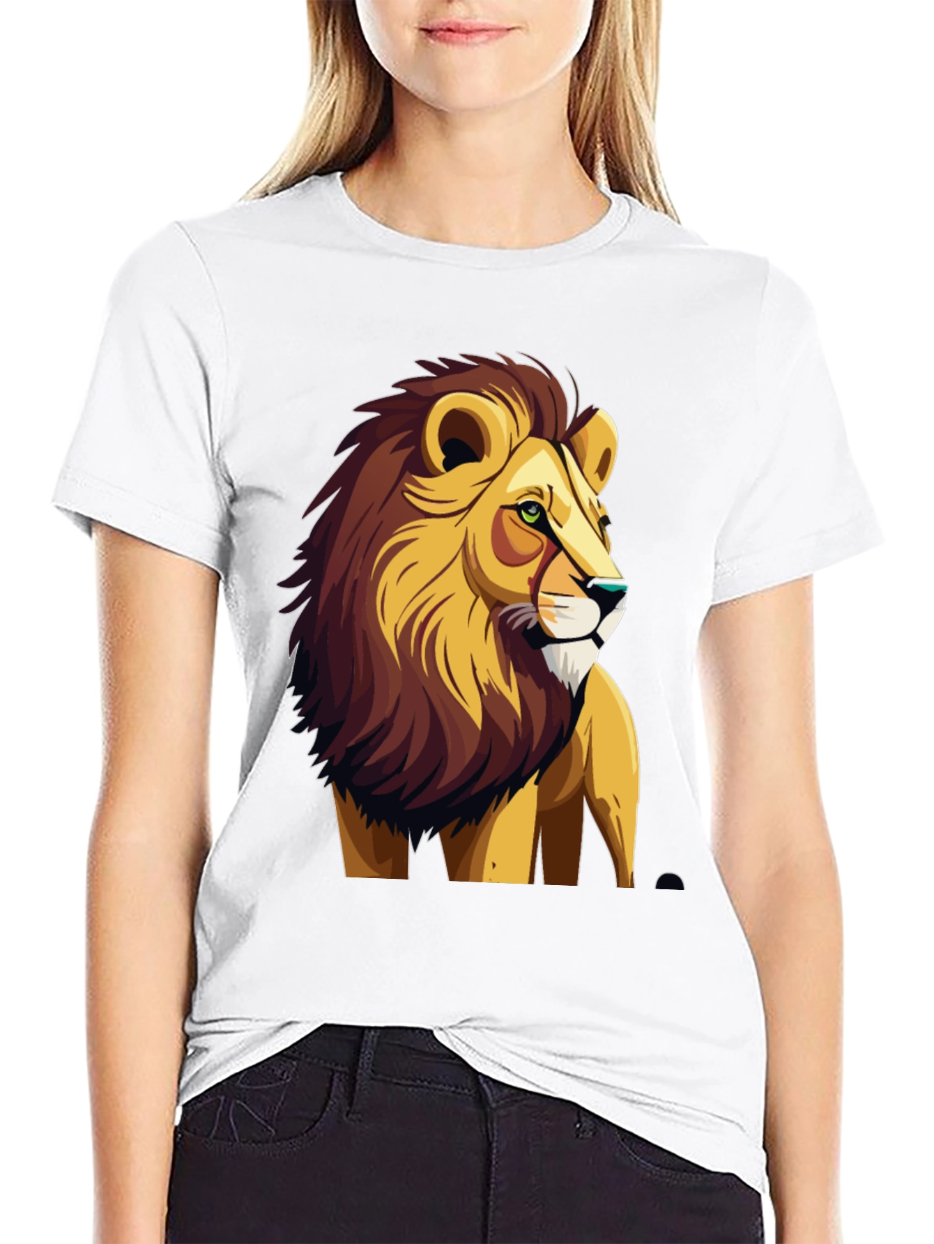 Black Lion Graphic Print Tee - Cool & Bold view 9