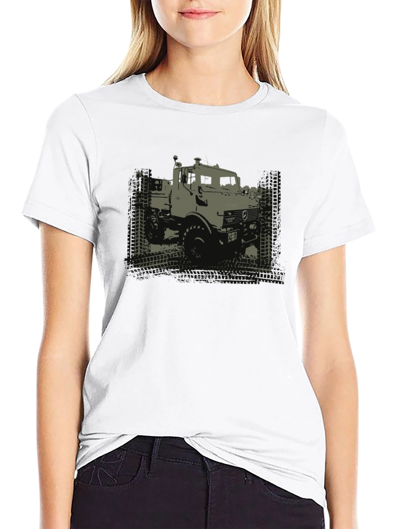 Black Off-Road Truck Graphic Tee - Black Cotton T-Shirt view 9