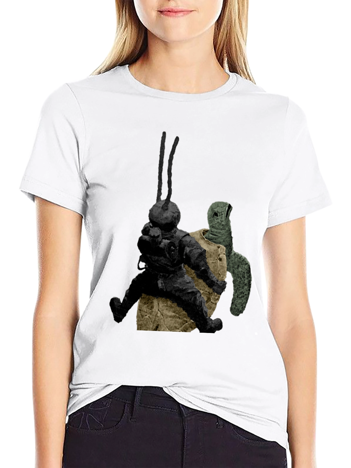 Black Diver & Turtle Graphic Tee - Unique Design, Soft Cotton view 9