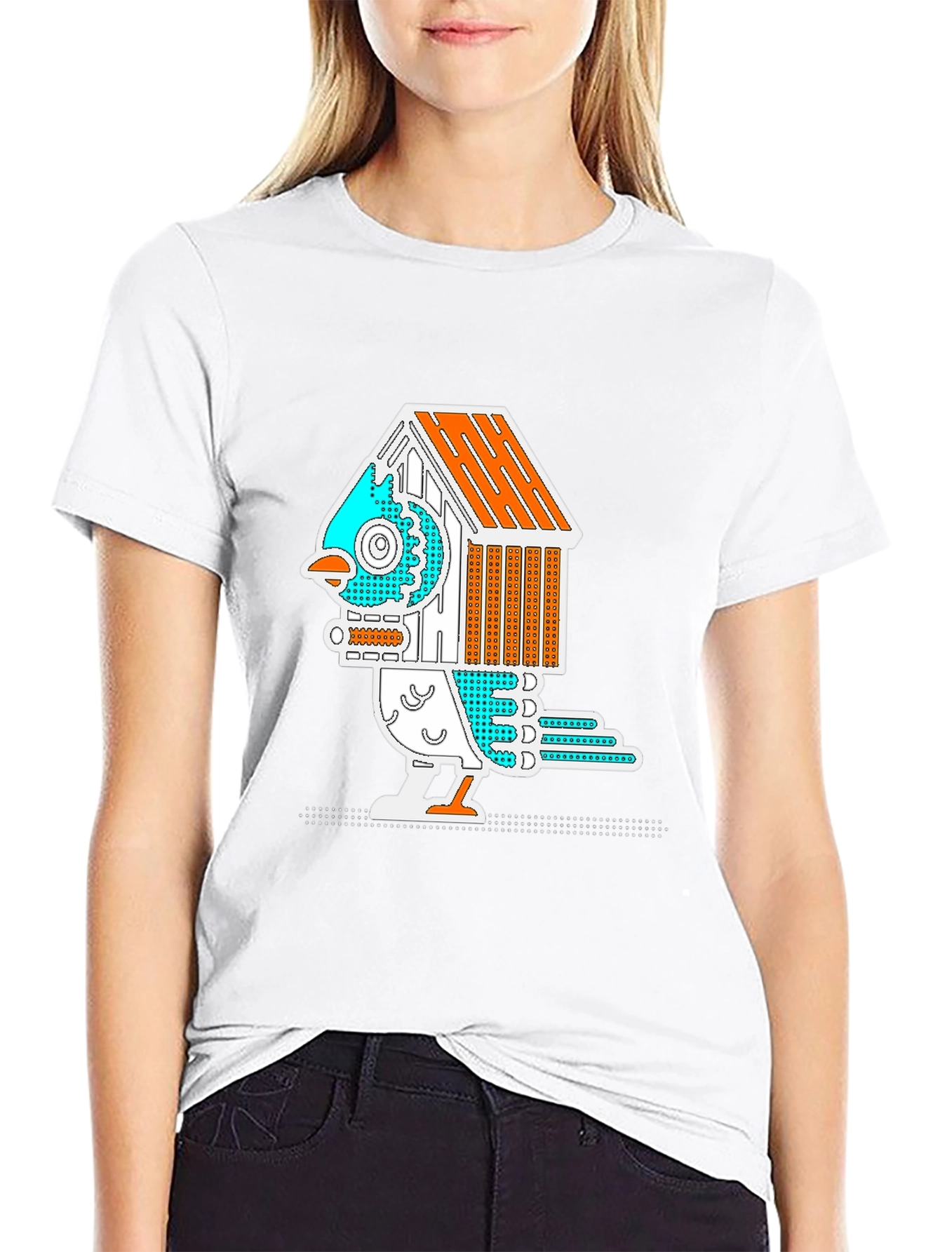 Black Birdhouse Bird Graphic Tee - Quirky & Unique view 9