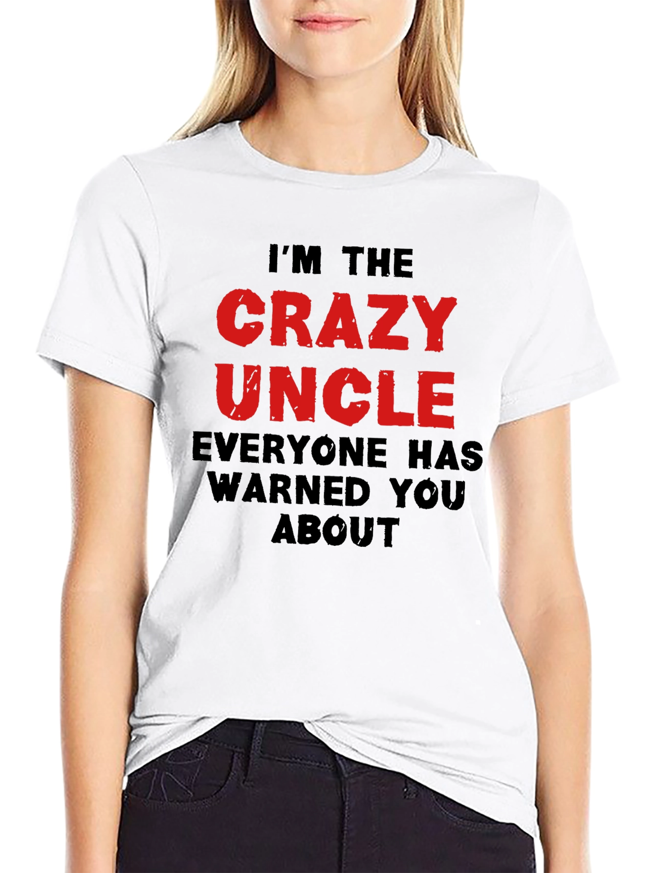 Black Crazy Uncle Graphic T-Shirt view 9