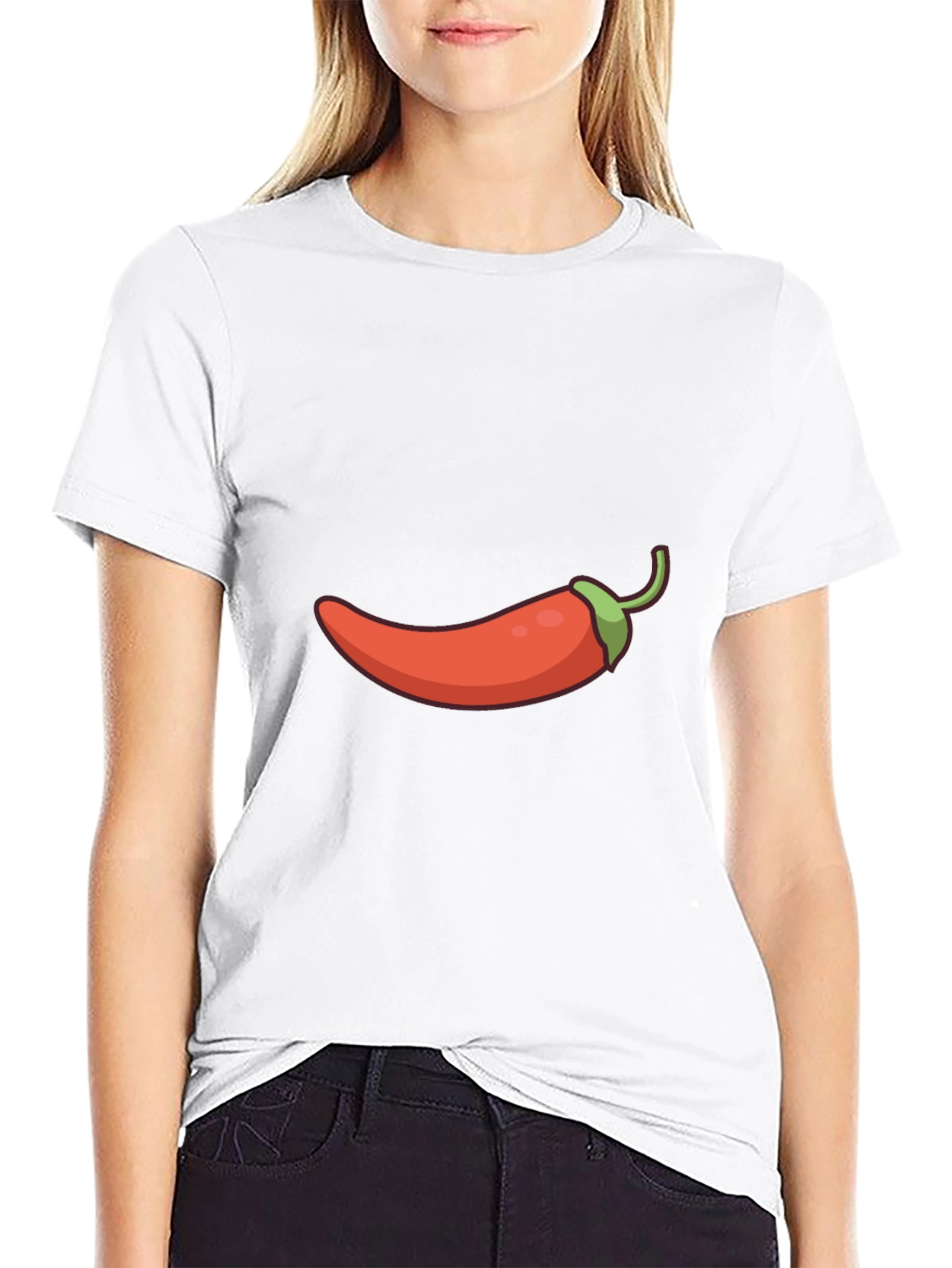Black Chili Pepper Graphic Tee - Spicy Style Statement view 9