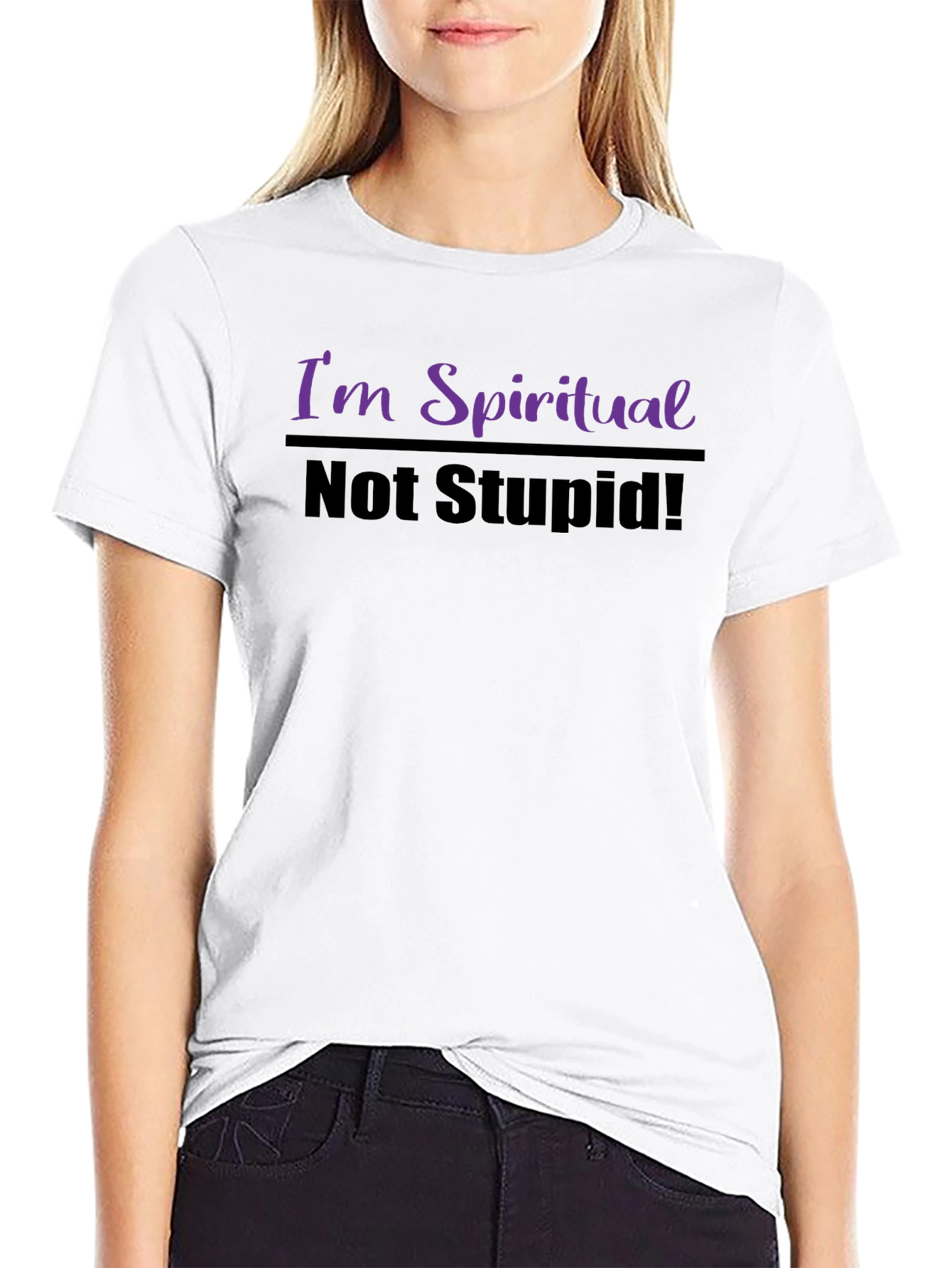 Black Spiritual But Not Stupid Graphic T-Shirt view 9