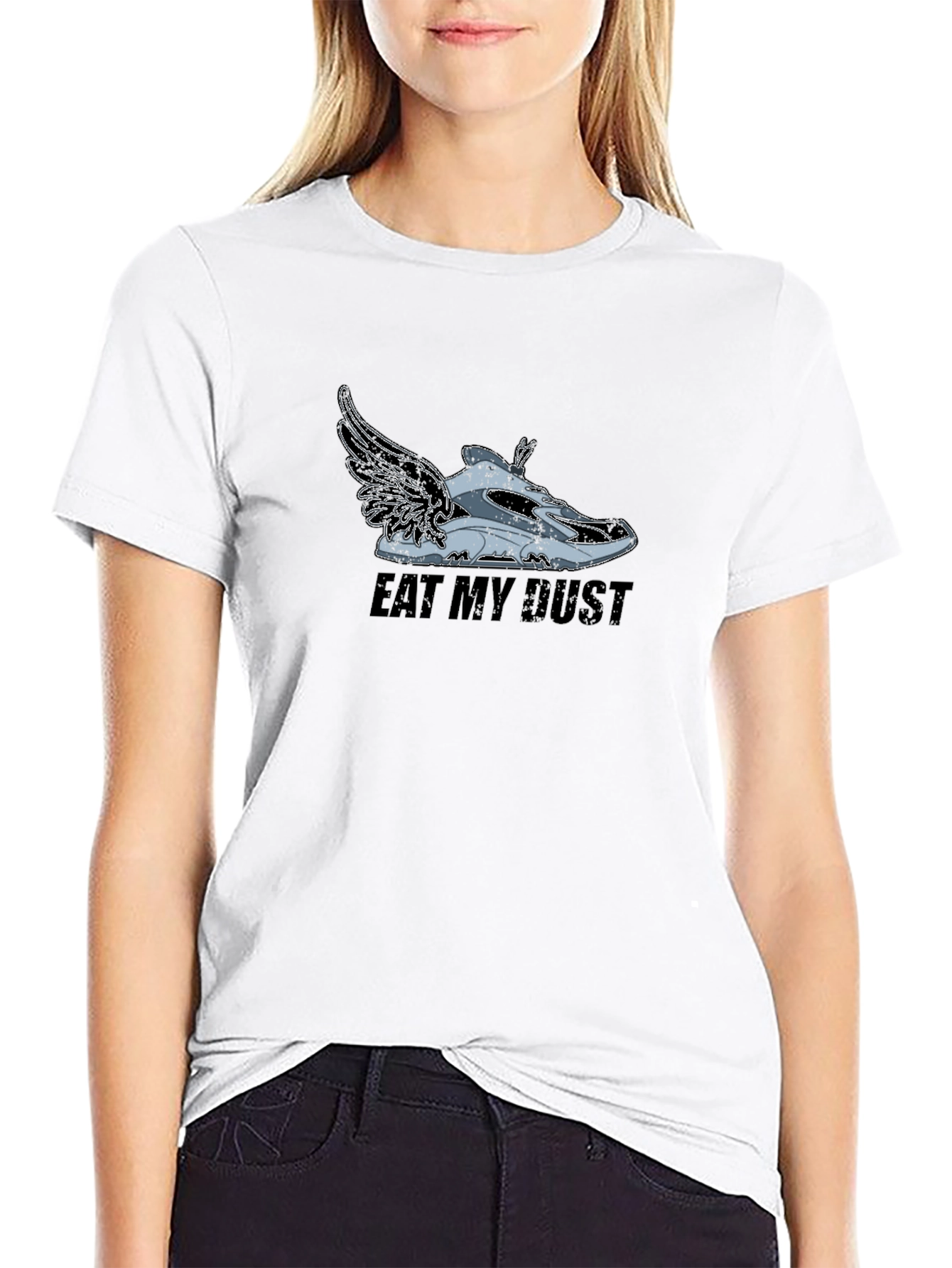 Black Eat My Dust Sneaker Graphic Tee - Black view 9