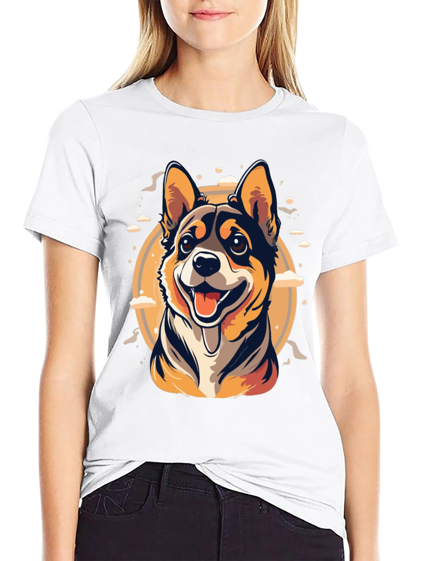 Black Dog Graphic Tee - Cute Canine Design view 9