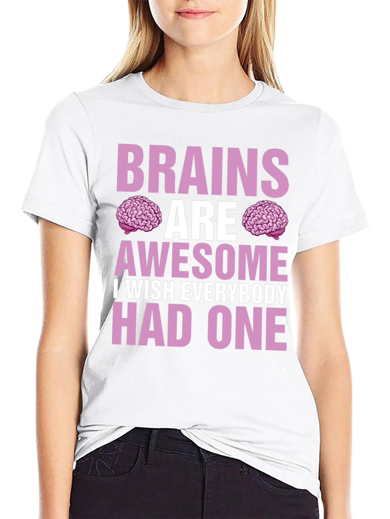 Black Brains Are Awesome T-Shirt - Funny Graphic Tee view 9