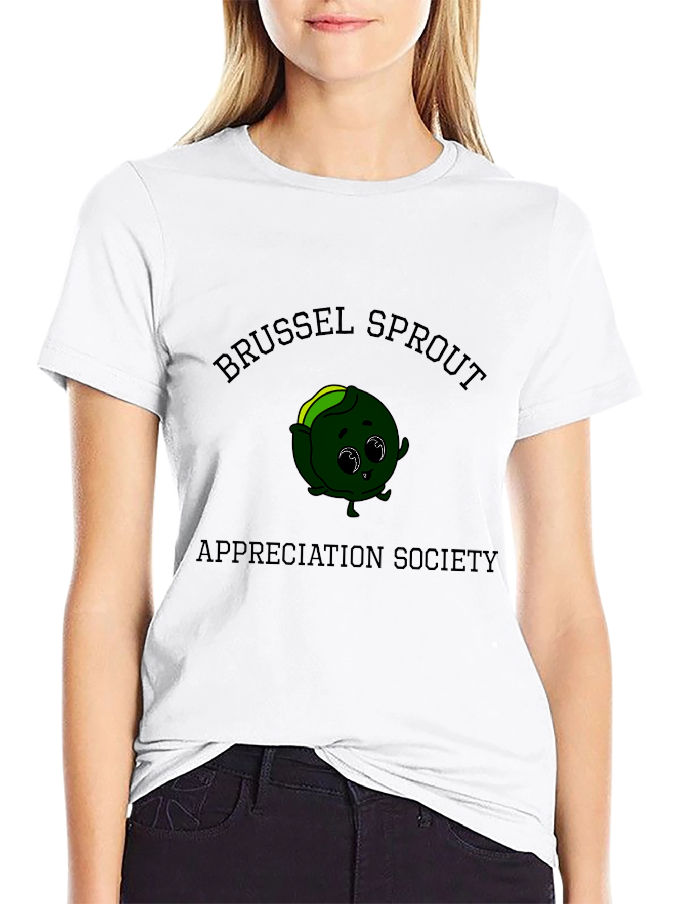 Black Brussels Sprout Appreciation Society Graphic Tee view 9