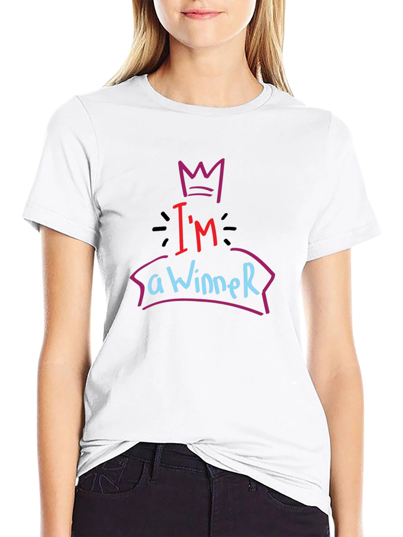 Black I'm a Winner Graphic Tee - Black T-Shirt view 9