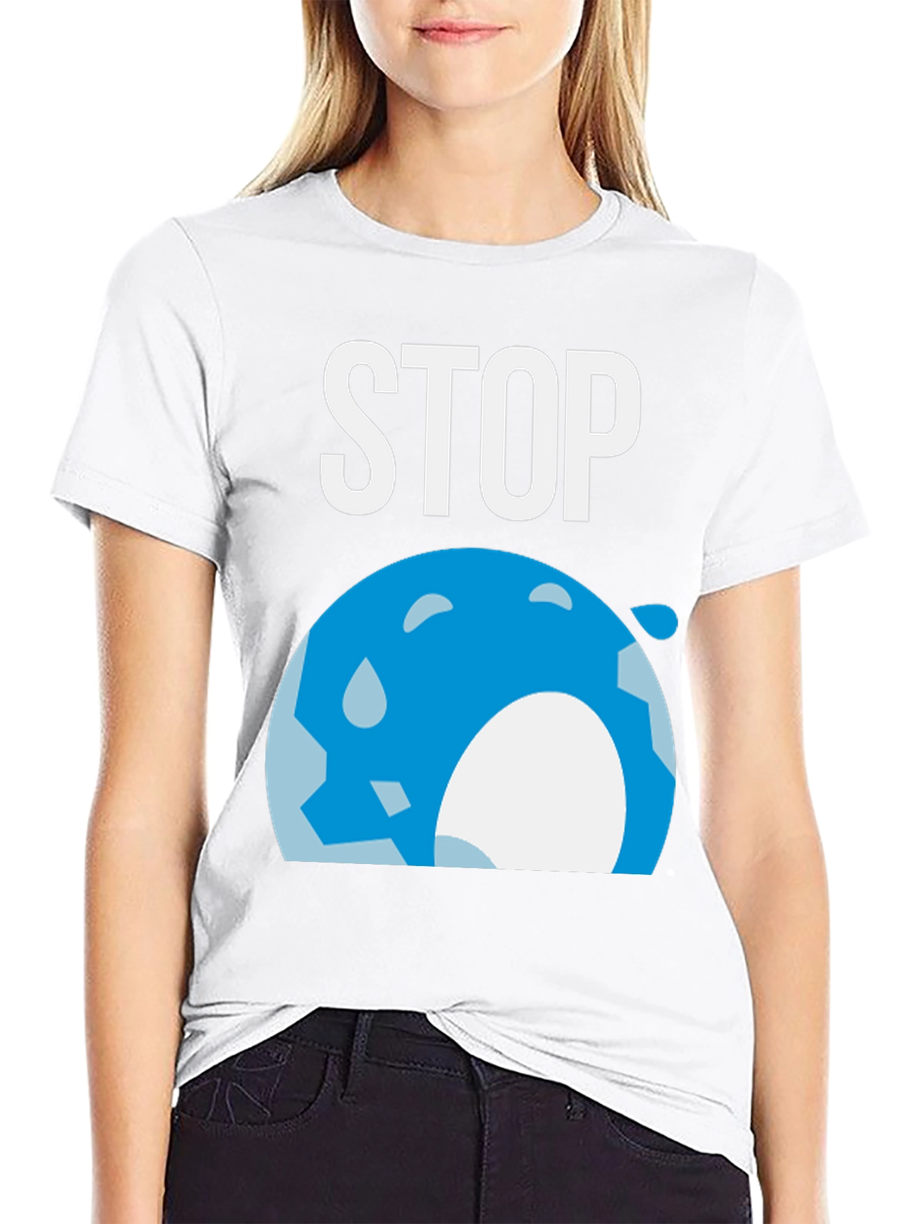 Black Stop Global Warming Graphic T-Shirt view 9