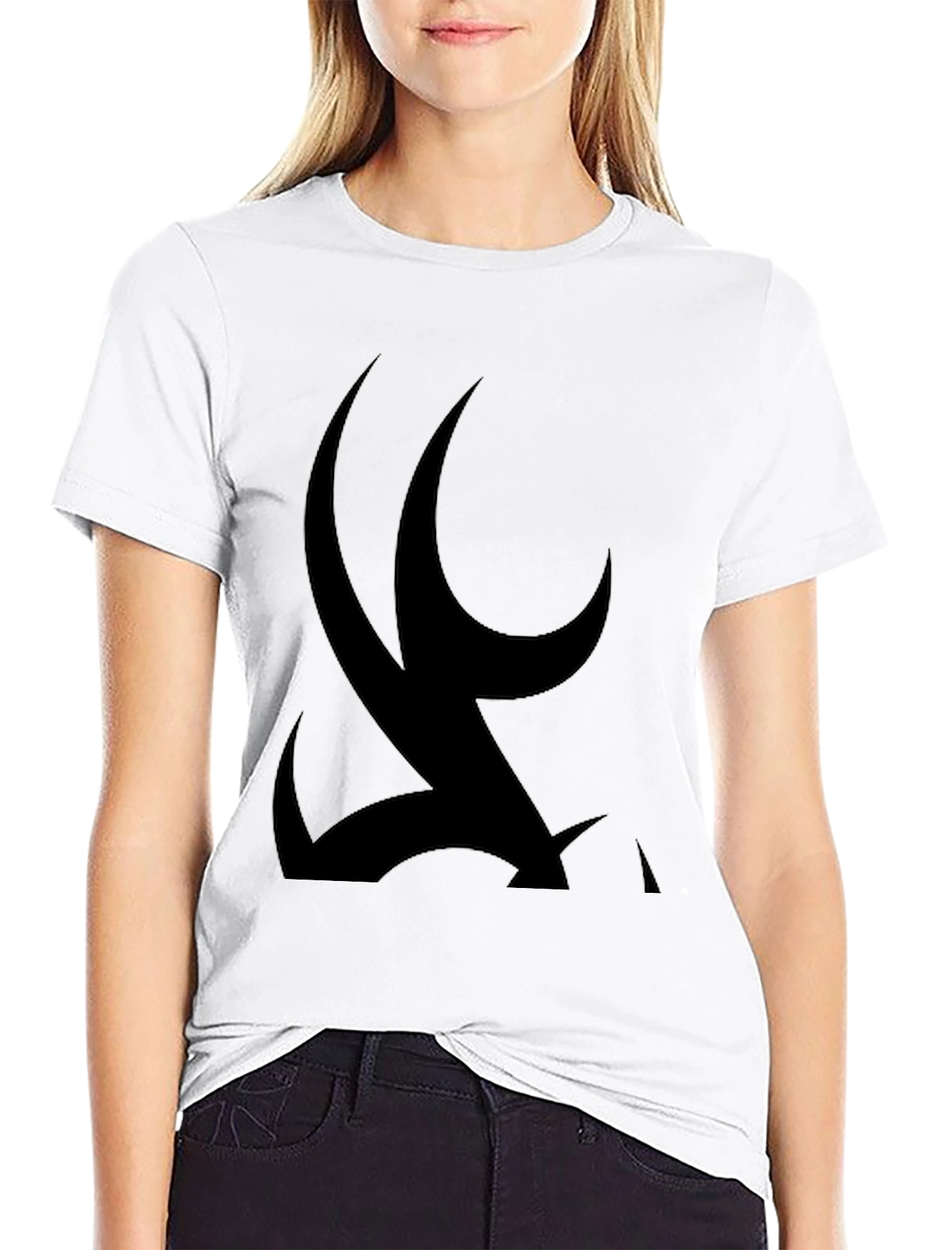 Black Abstract Black Graphic Print Tee view 9