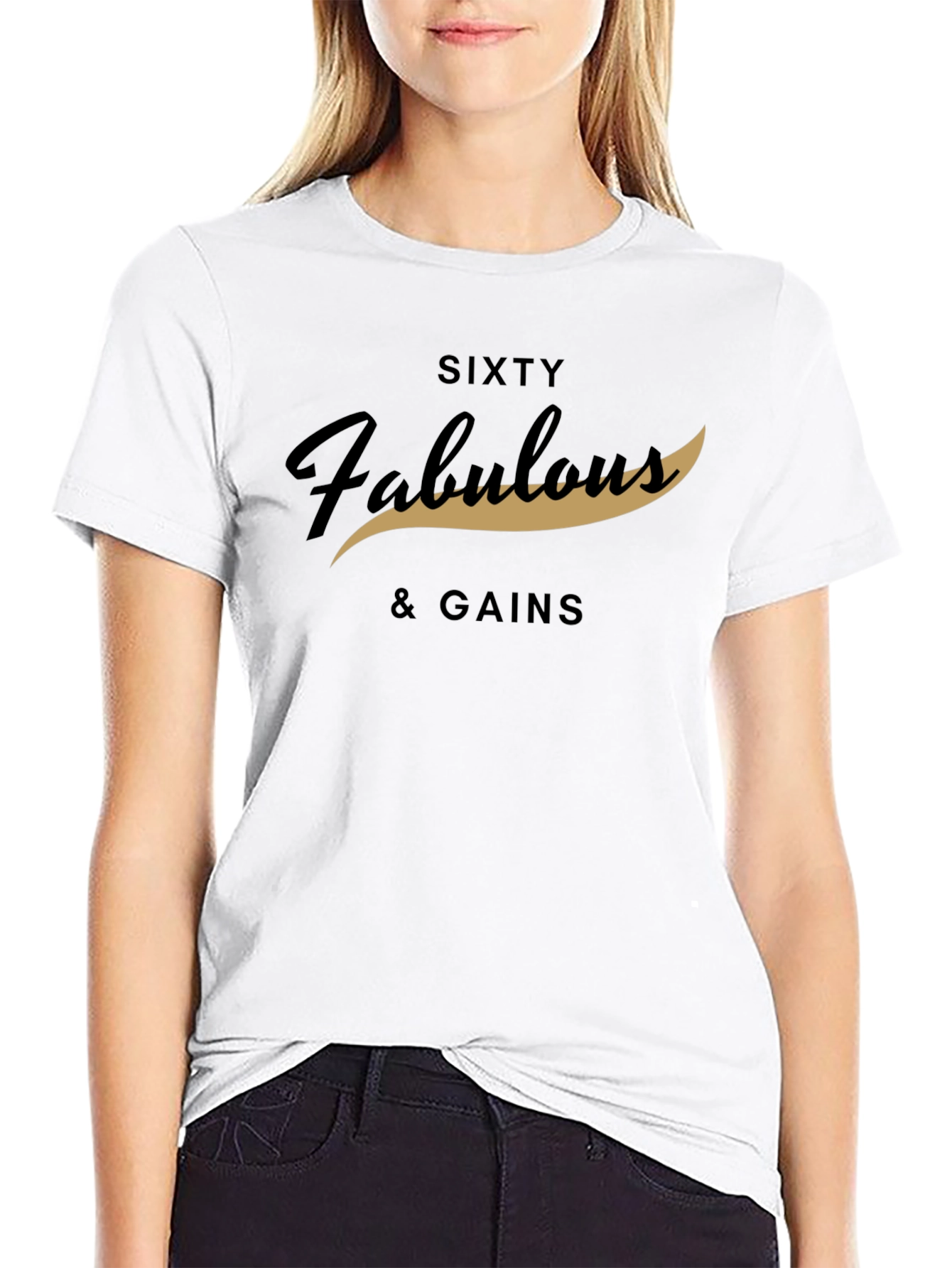 Black Sixty & Fabulous Gains Black Graphic Tee view 9