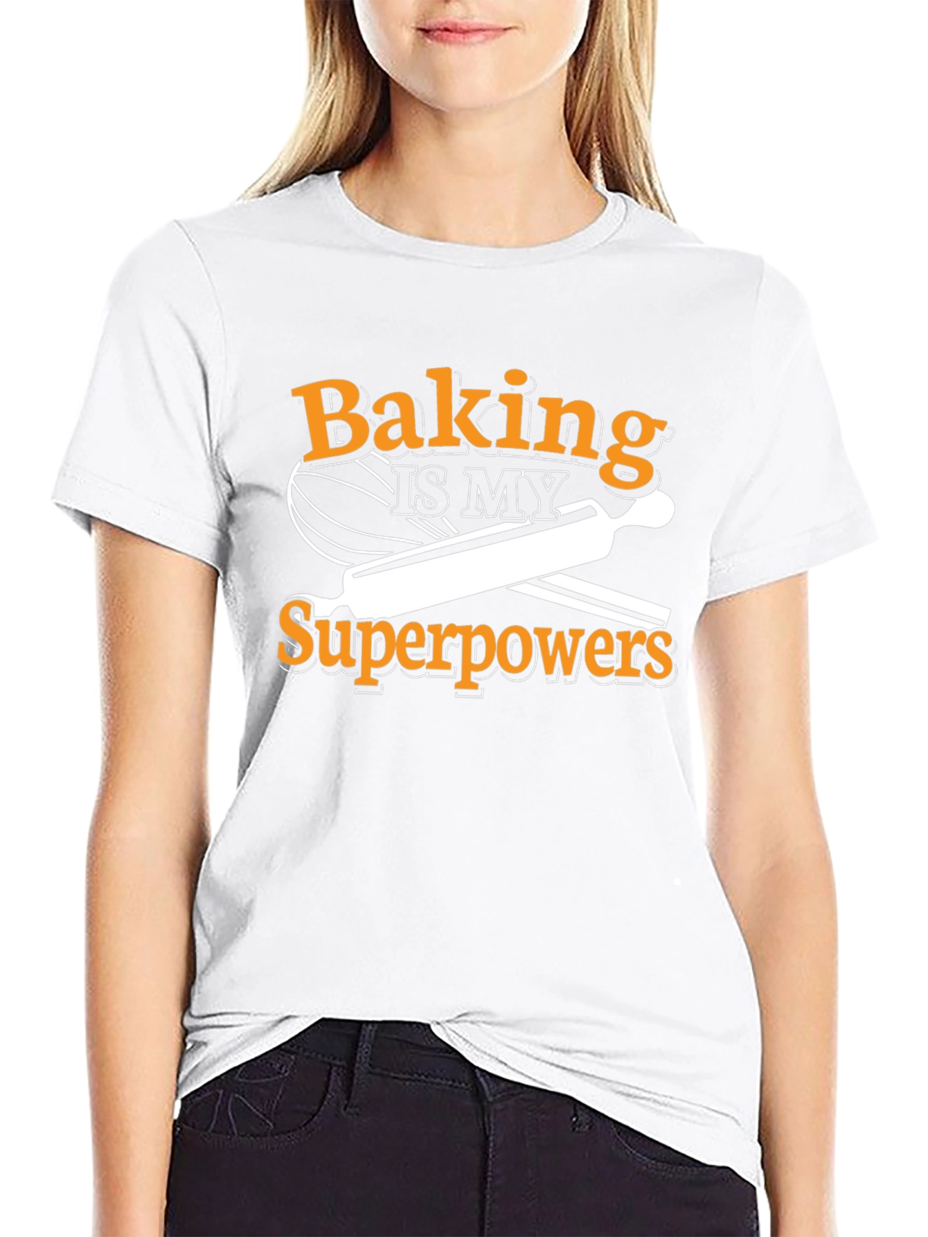 Black Baking Superpower T-Shirt - Black Cotton view 9