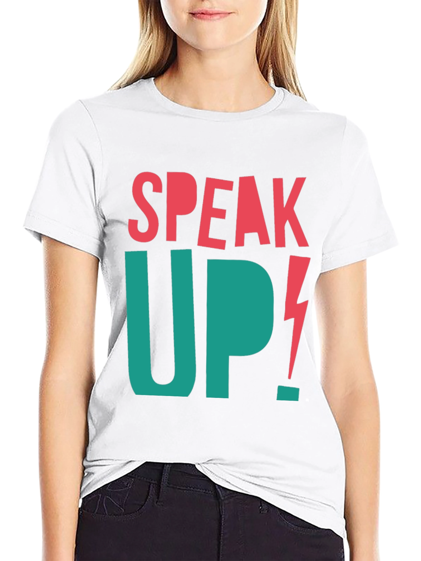 Black Speak Up Graphic Tee view 9