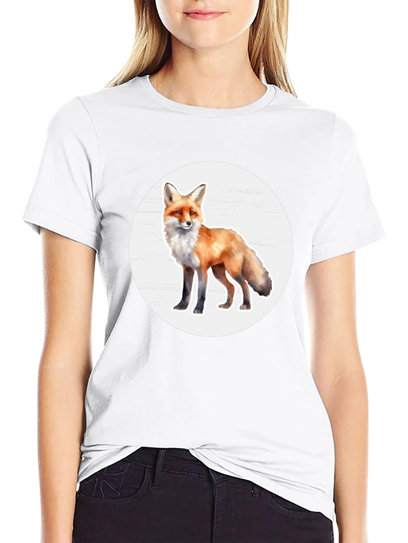 Black Fox Graphic Tee - Stylish Animal Print T-Shirt view 9
