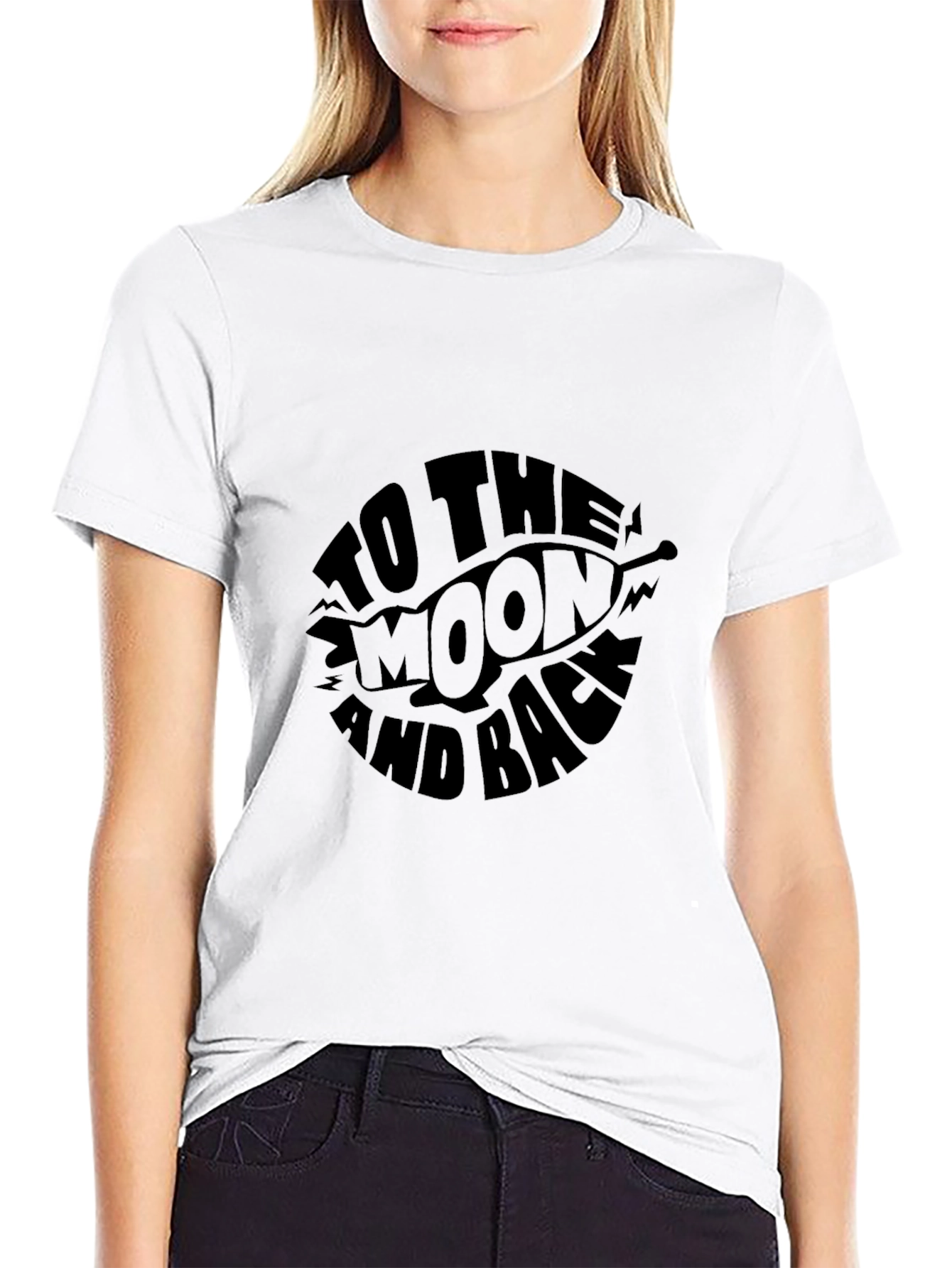To the Moon and Back Graphic Tee - Black - 9