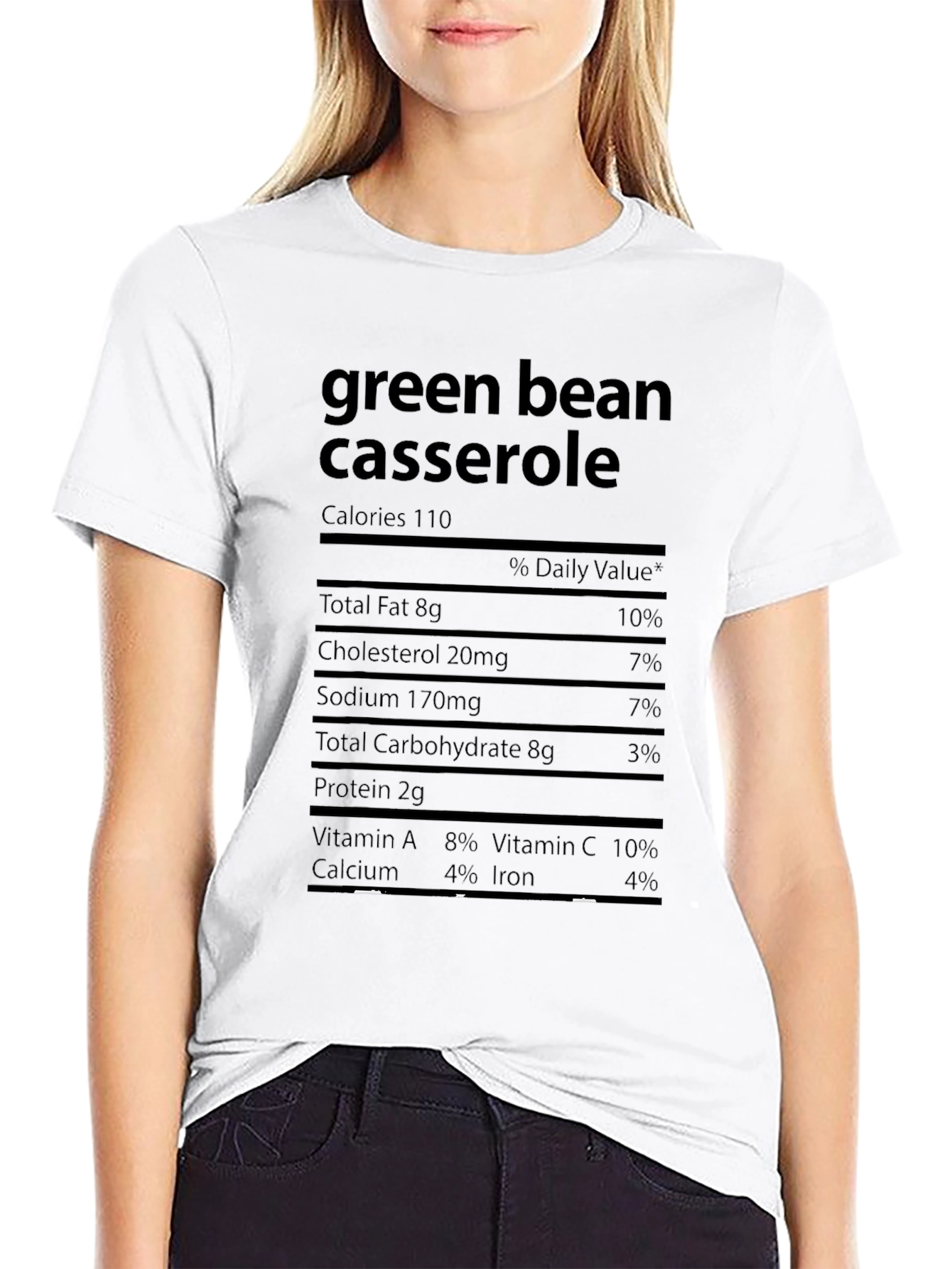 Black Green Bean Casserole Nutrition Facts T-Shirt view 9