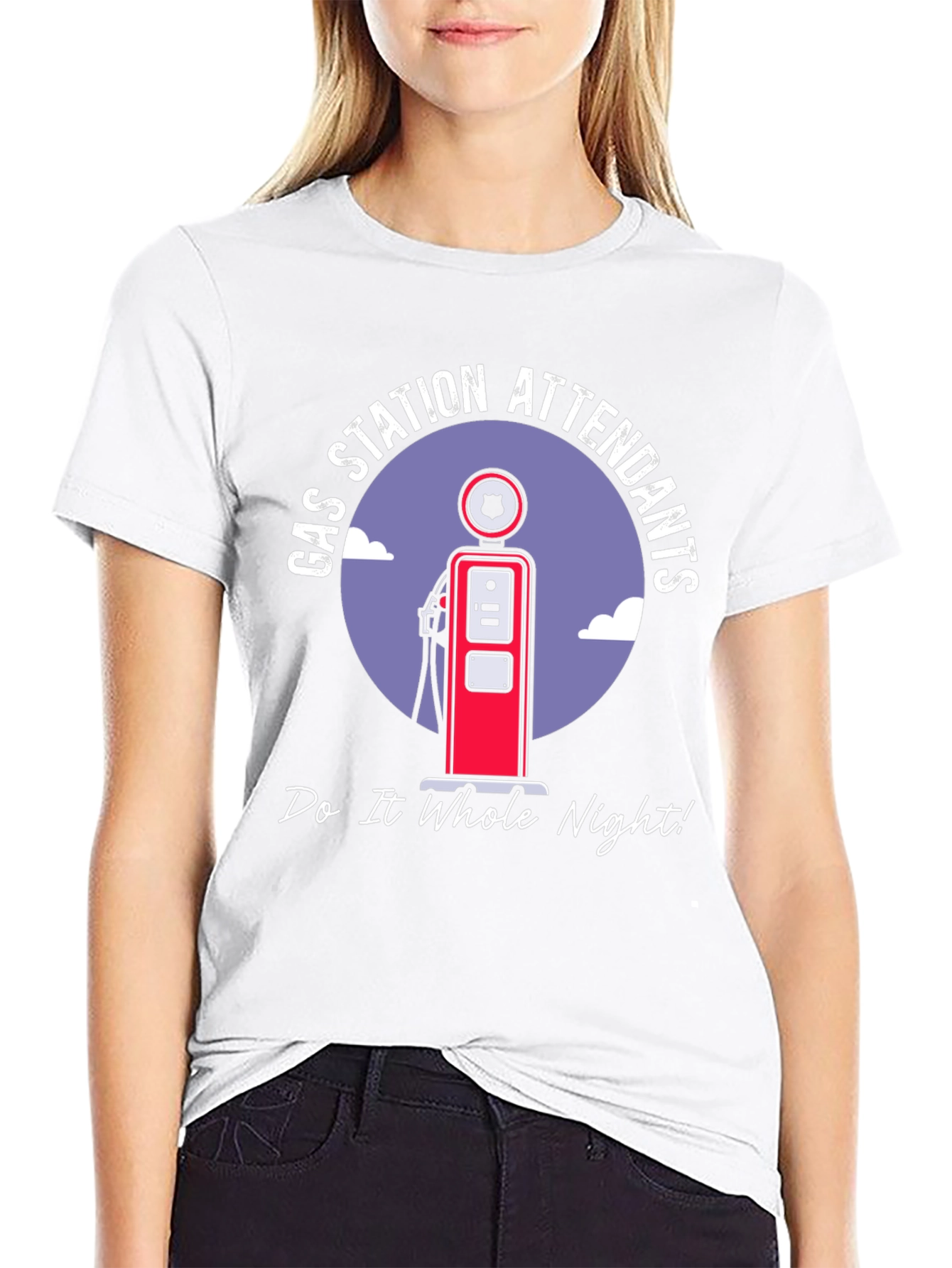 Black Gas Station Attendants T-Shirt view 9
