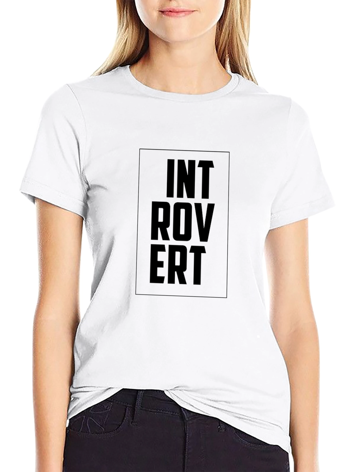 Black Introvert Graphic T-Shirt - Soft Cotton Tee view 9