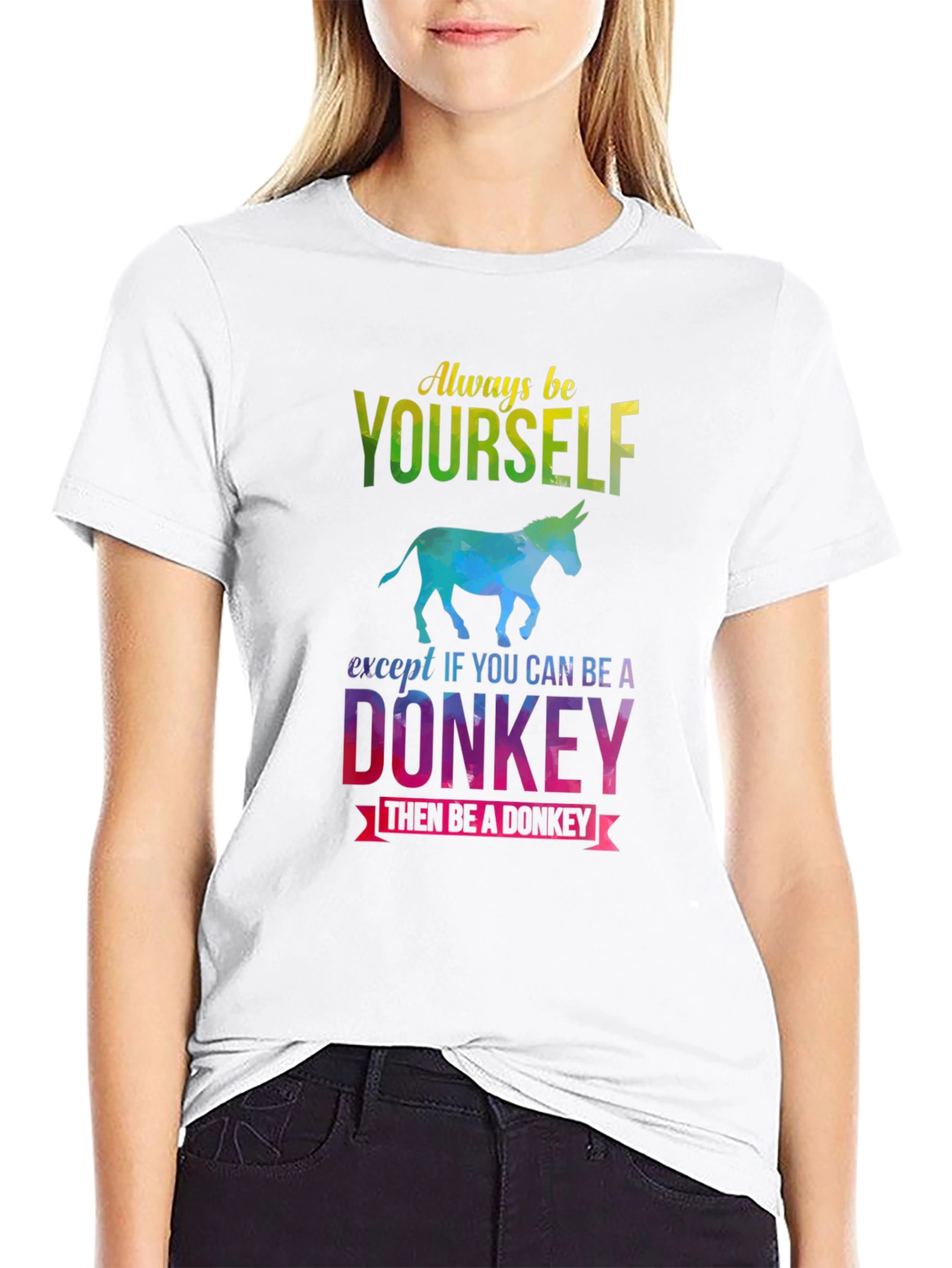 Black Always Be Yourself - Donkey T-Shirt view 9