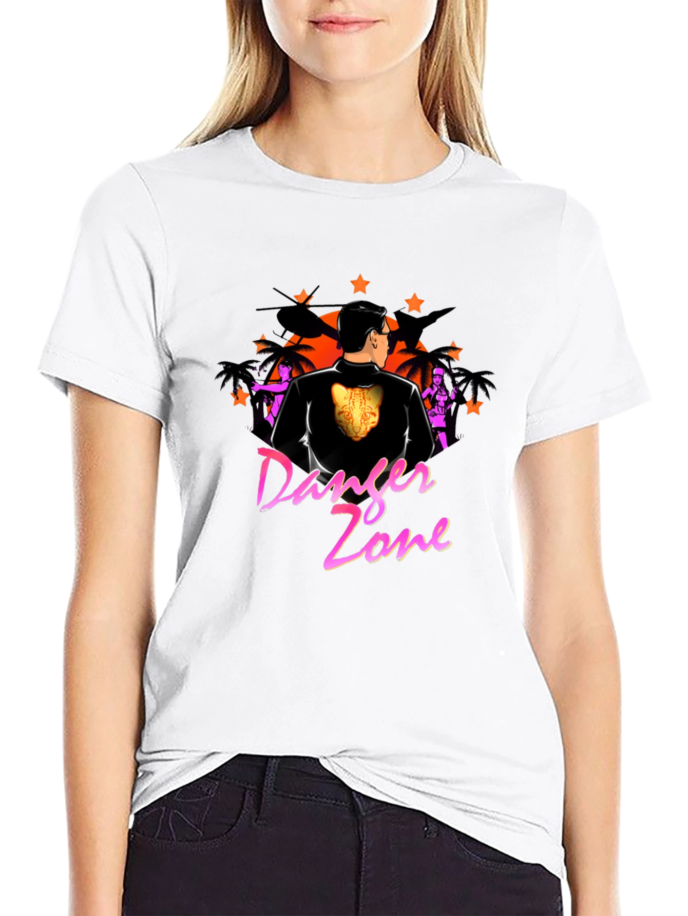 Black Danger Zone Graphic Tee - Black view 9