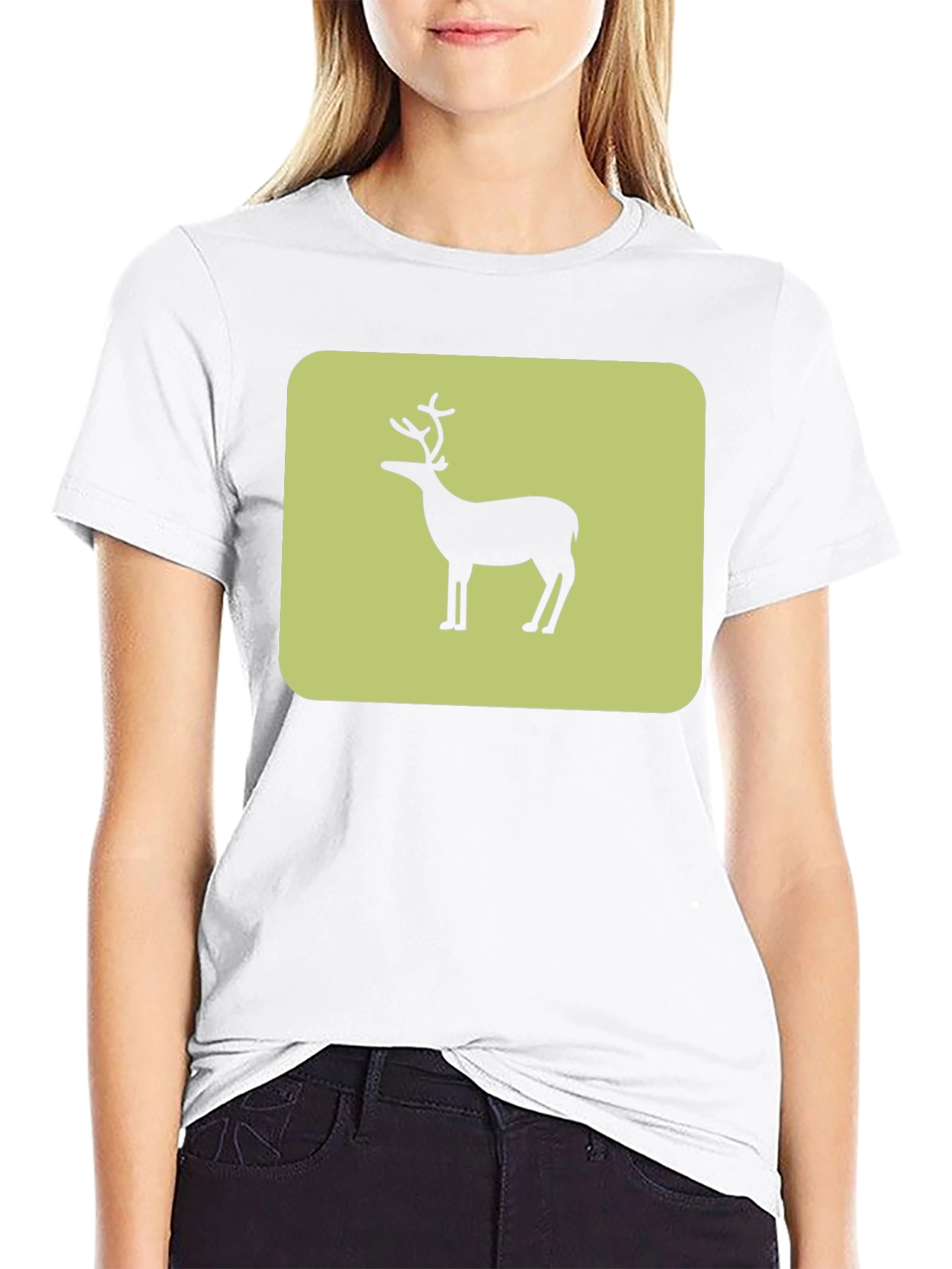 Black Deer Graphic Tee - Black Cotton Blend view 9