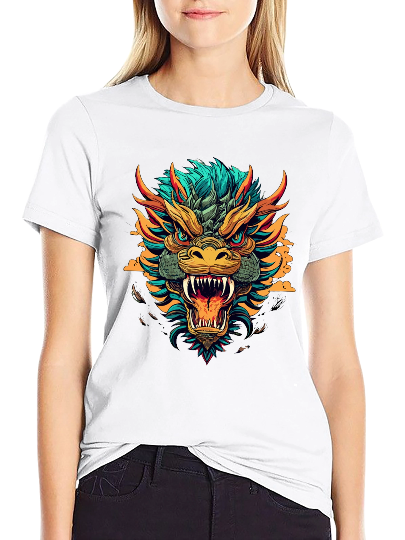 Black Dragon Graphic Black T-Shirt view 9