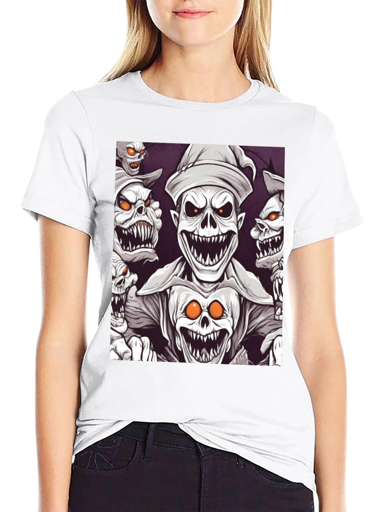 Black Spooky Cartoon T-Shirt view 9