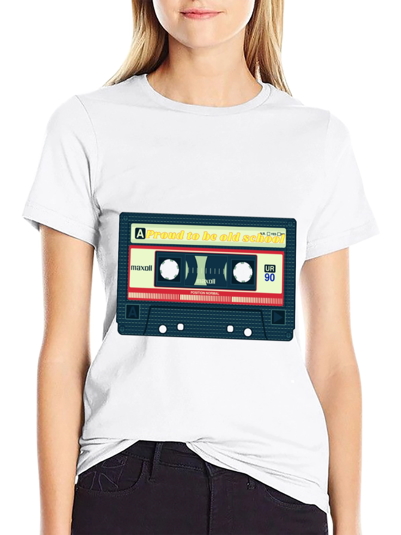 Black Retro Cassette Tape T-Shirt - Old School Cool view 9