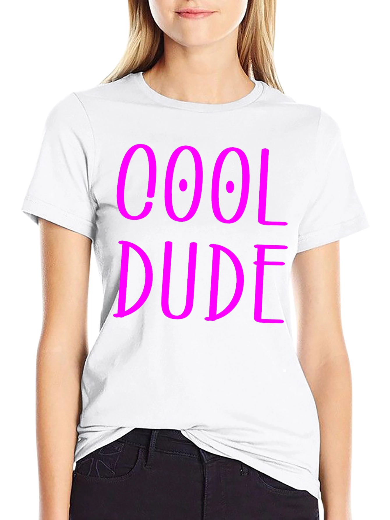 Black Cool Dude Graphic Tee - Black Cotton Blend T-Shirt view 9