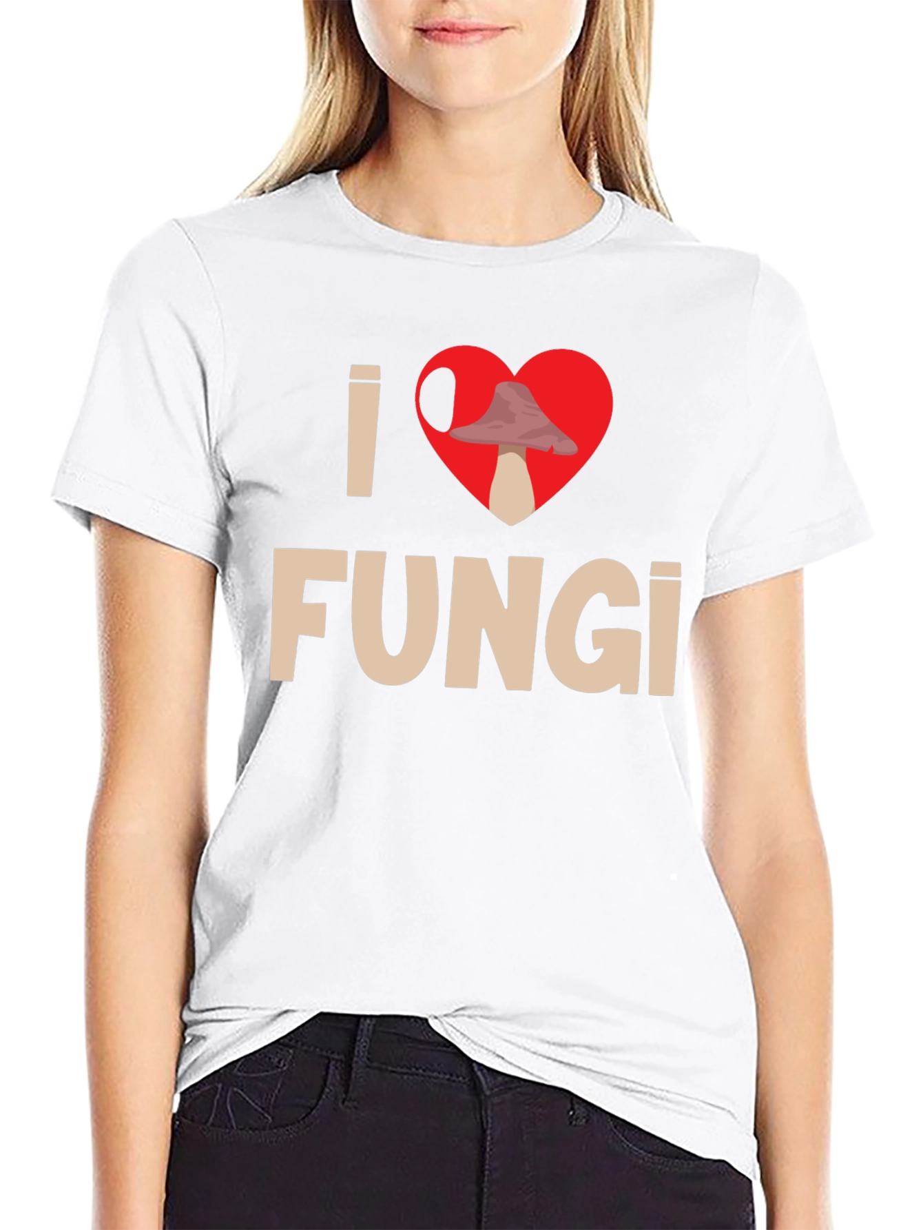 Black I Heart Fungi Black T-Shirt - Mushroom Lover Tee view 9