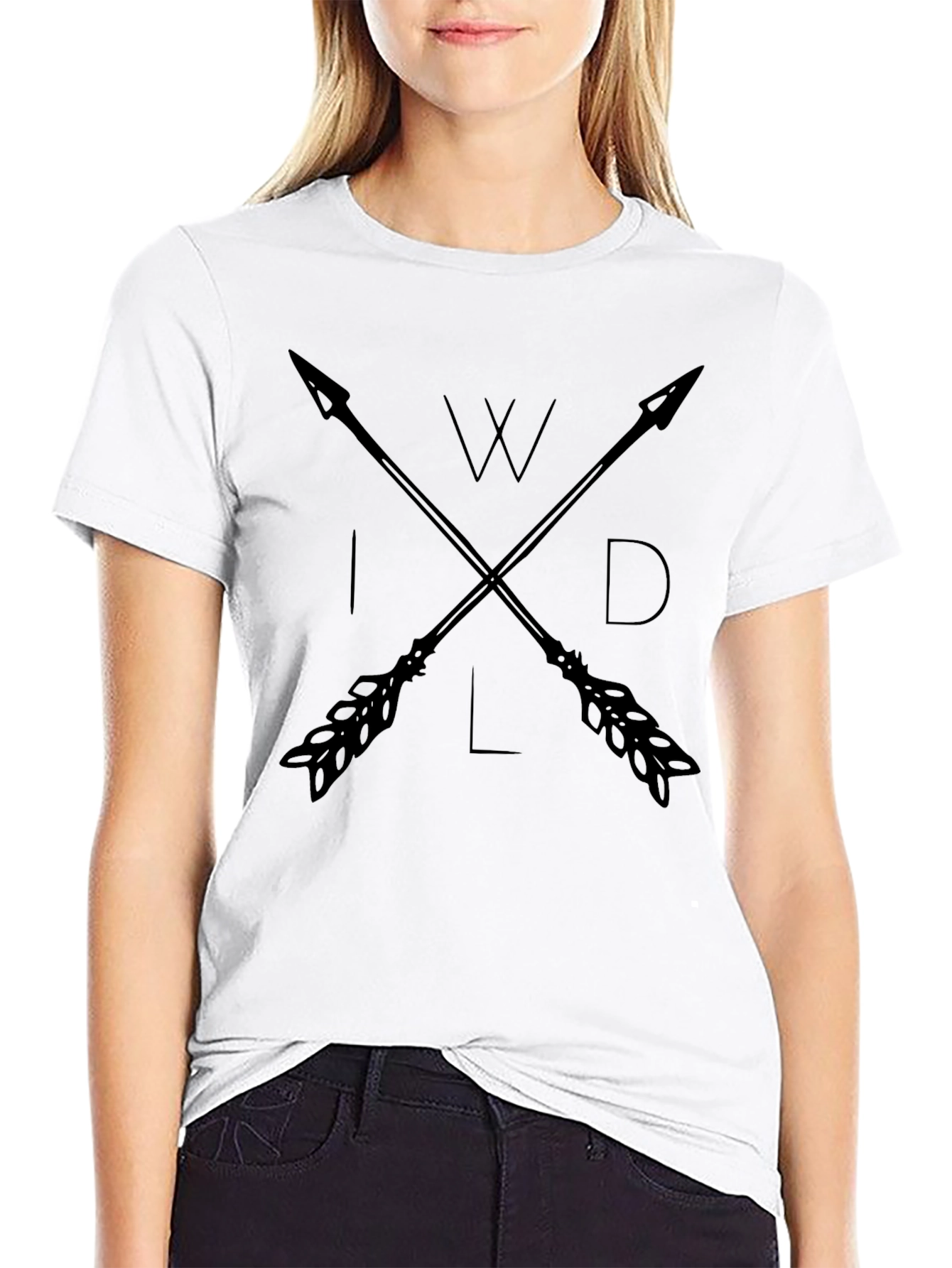 Black Wild Arrows Graphic Tee - Stylish Black Shirt view 9