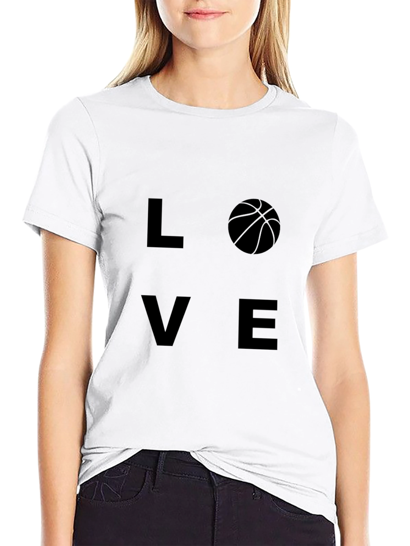 Black Love Basketball Graphic T-Shirt view 9